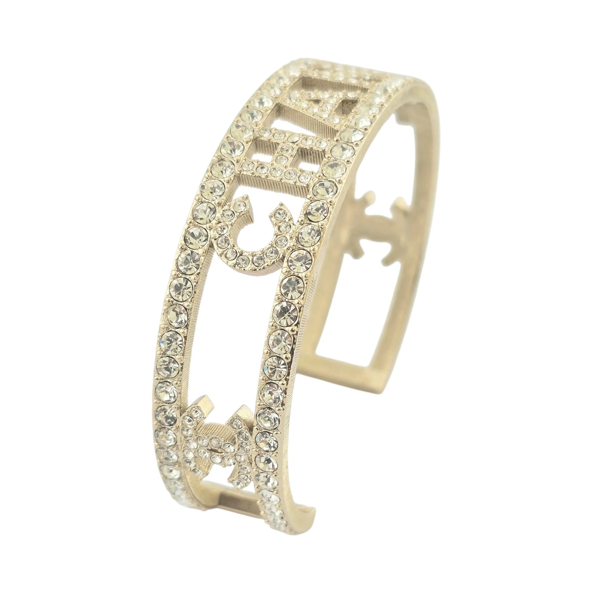 Chanel Crystal CC Logo Bangle 2024 CHANEL