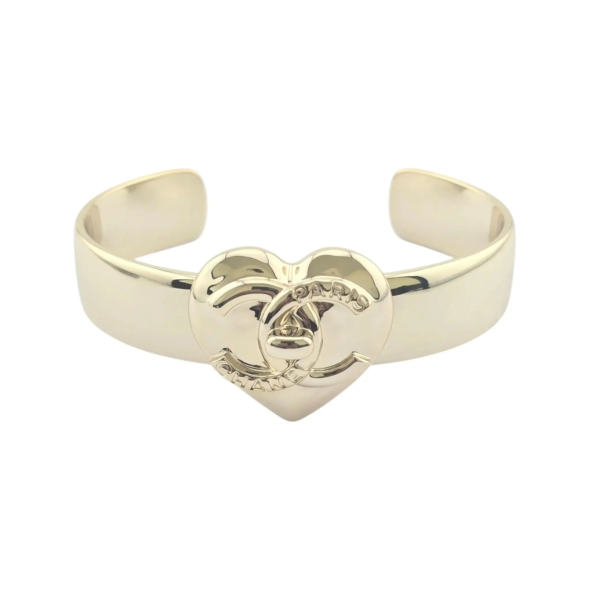 Chanel CC Heart Cuff Bangle 2022 CHANEL