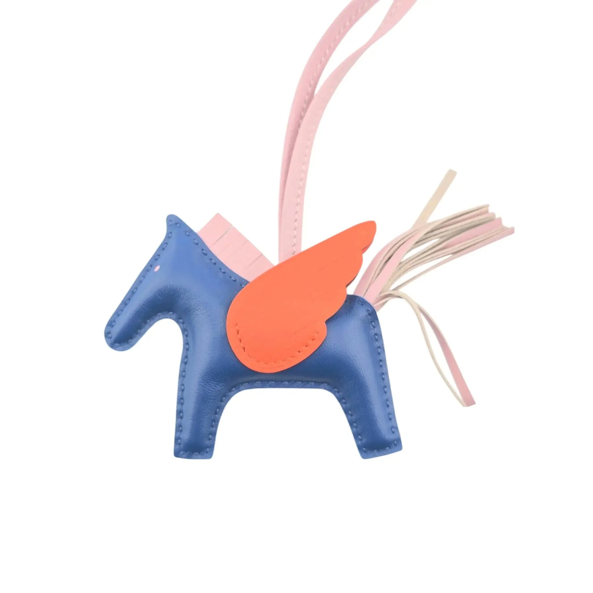 Hermès Pegase Rodeo Bag Charm MM Bleu France/Mauve Sylvestre/Capucine HERMES