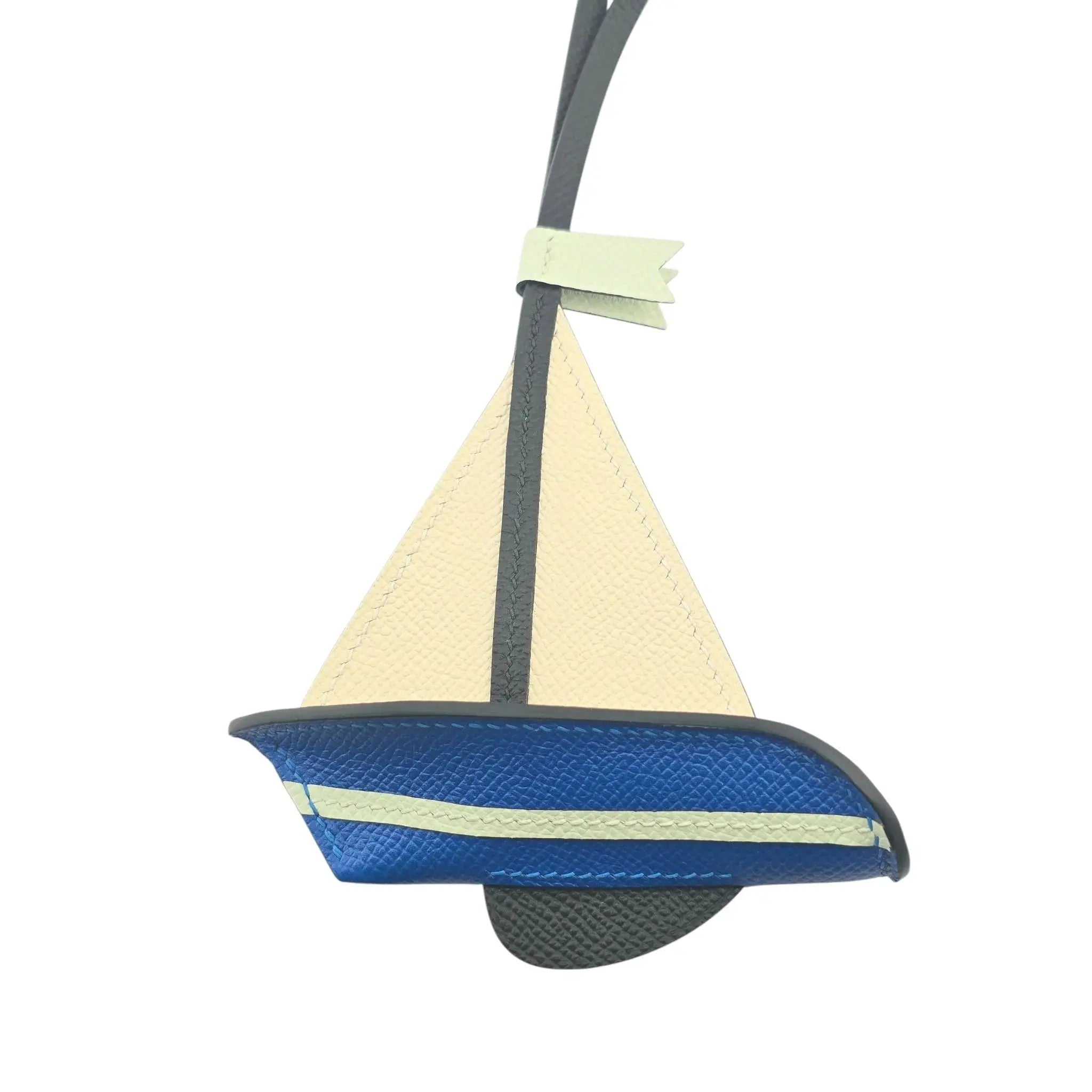 Hermès Epsom Sail 24 Bag Charm Nata/Bleu France/Gris Neve/Black Veau Epsom/Veau Barenia HERMES