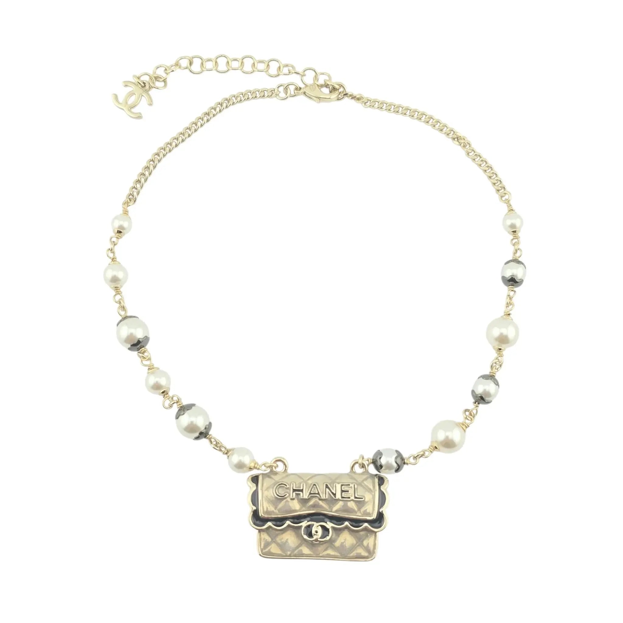 Chanel CC Logo Matelasse Bag Necklace 2024 CHANEL
