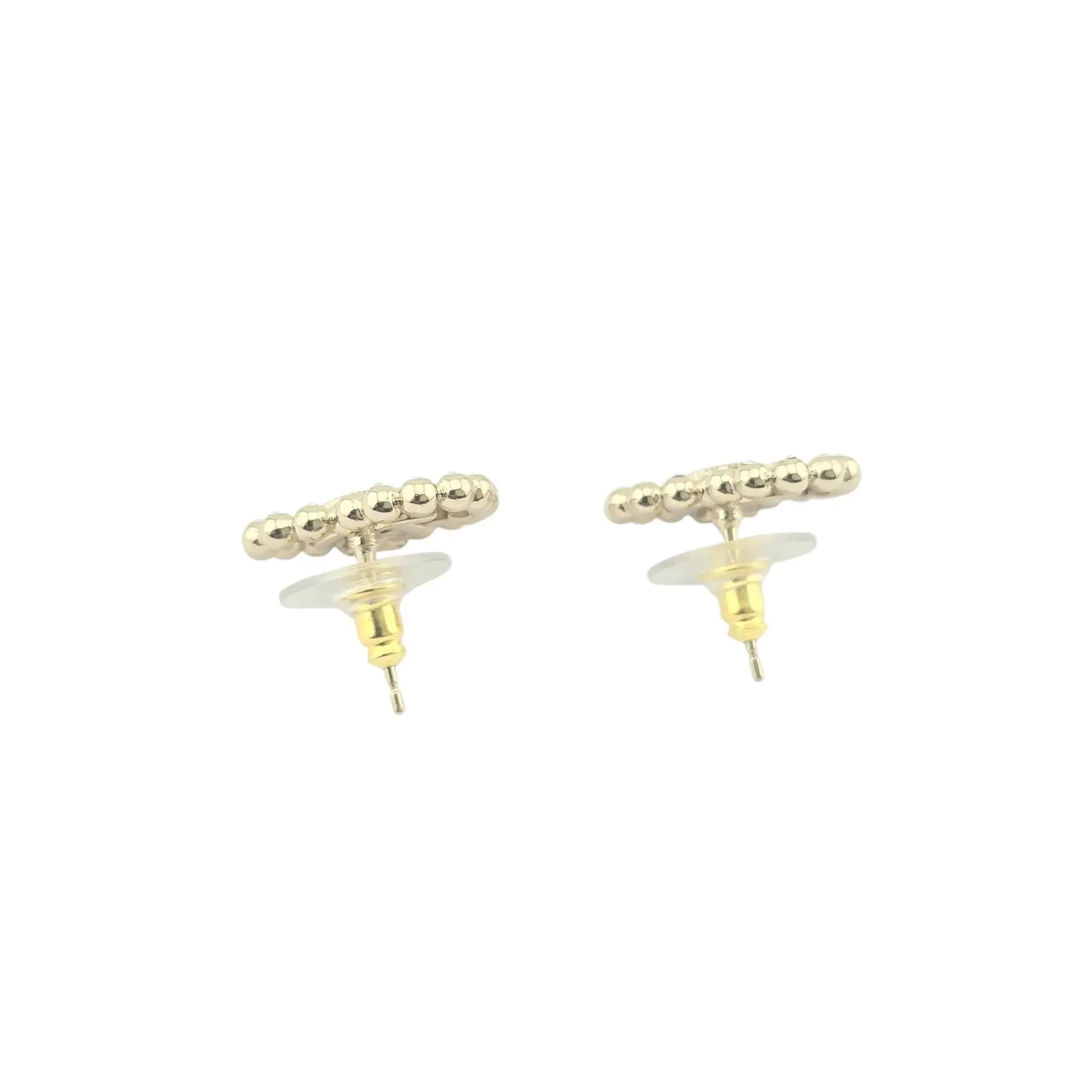 Chanel CC Crystal Heart Earrings 2025 CHANEL