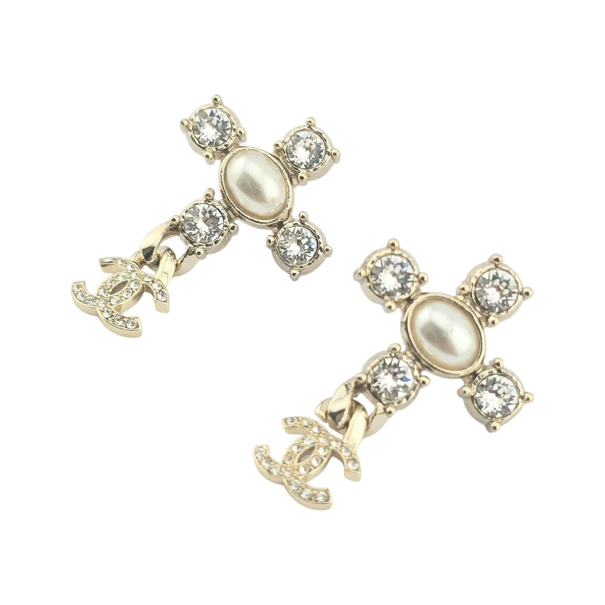 Chanel CC Cross Crystal Earrings 2021 CHANEL