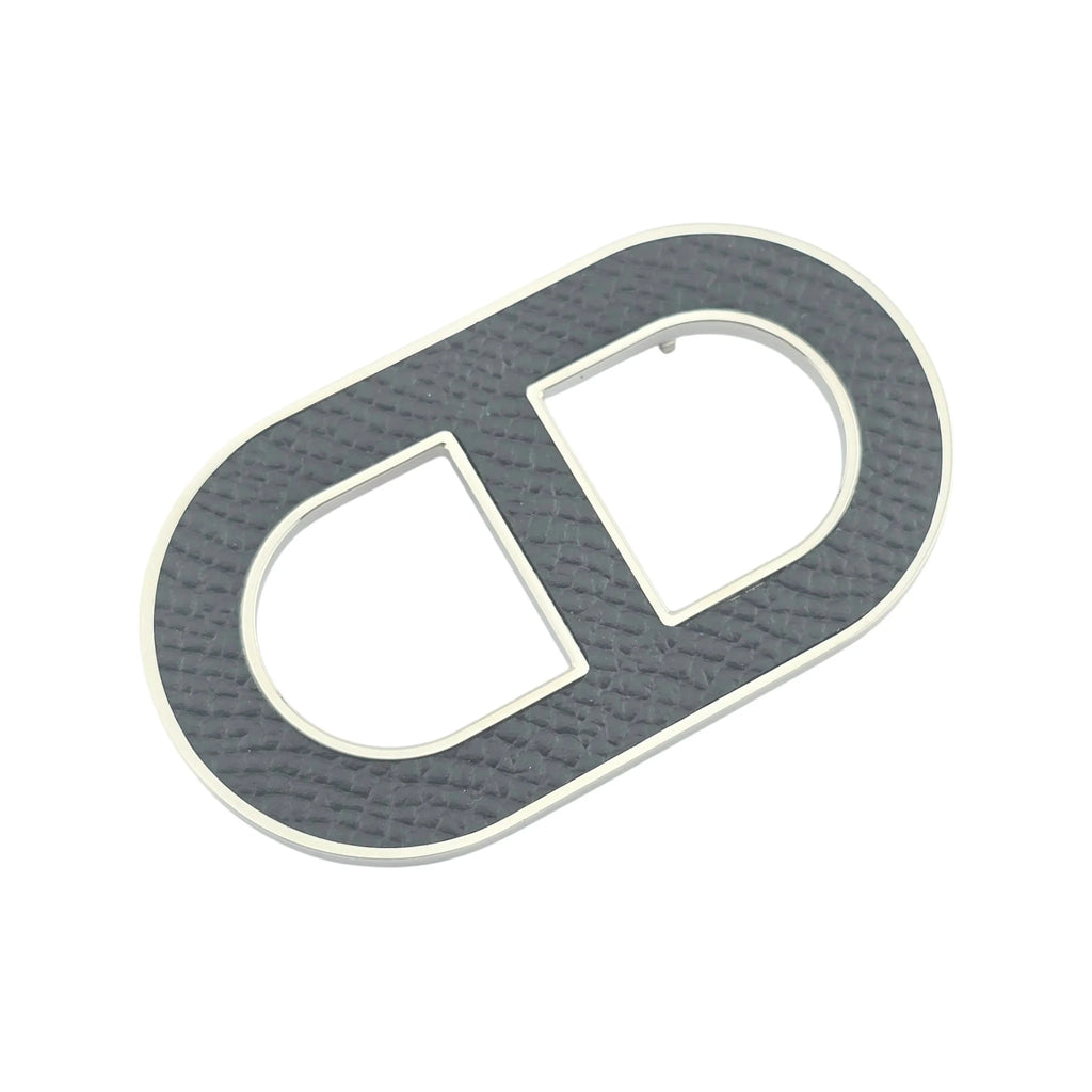 Hermès Chaine D’Ancre Brooch Epsom Black HERMES