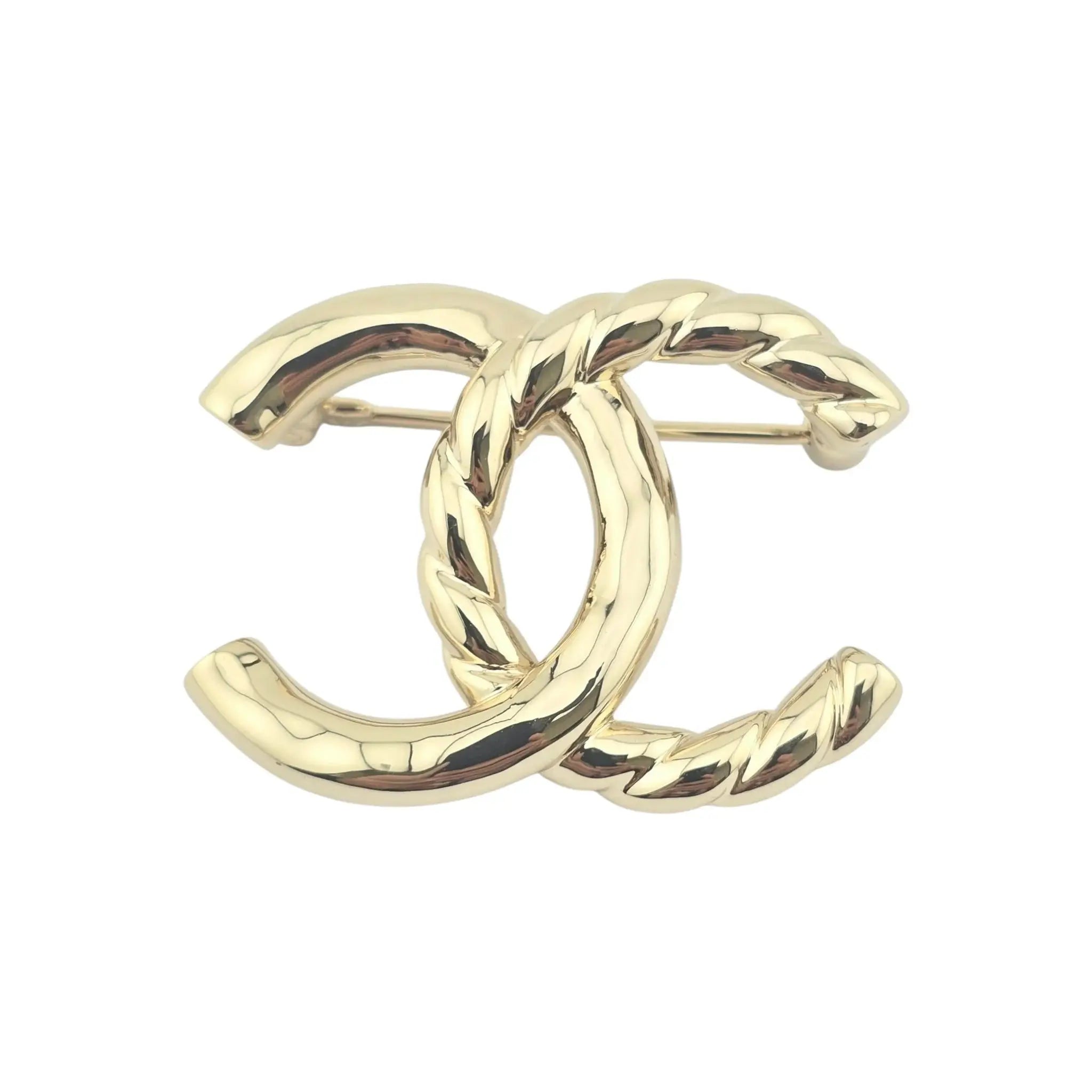 Chanel CC Gold Logo Brooch 2025 CHANEL