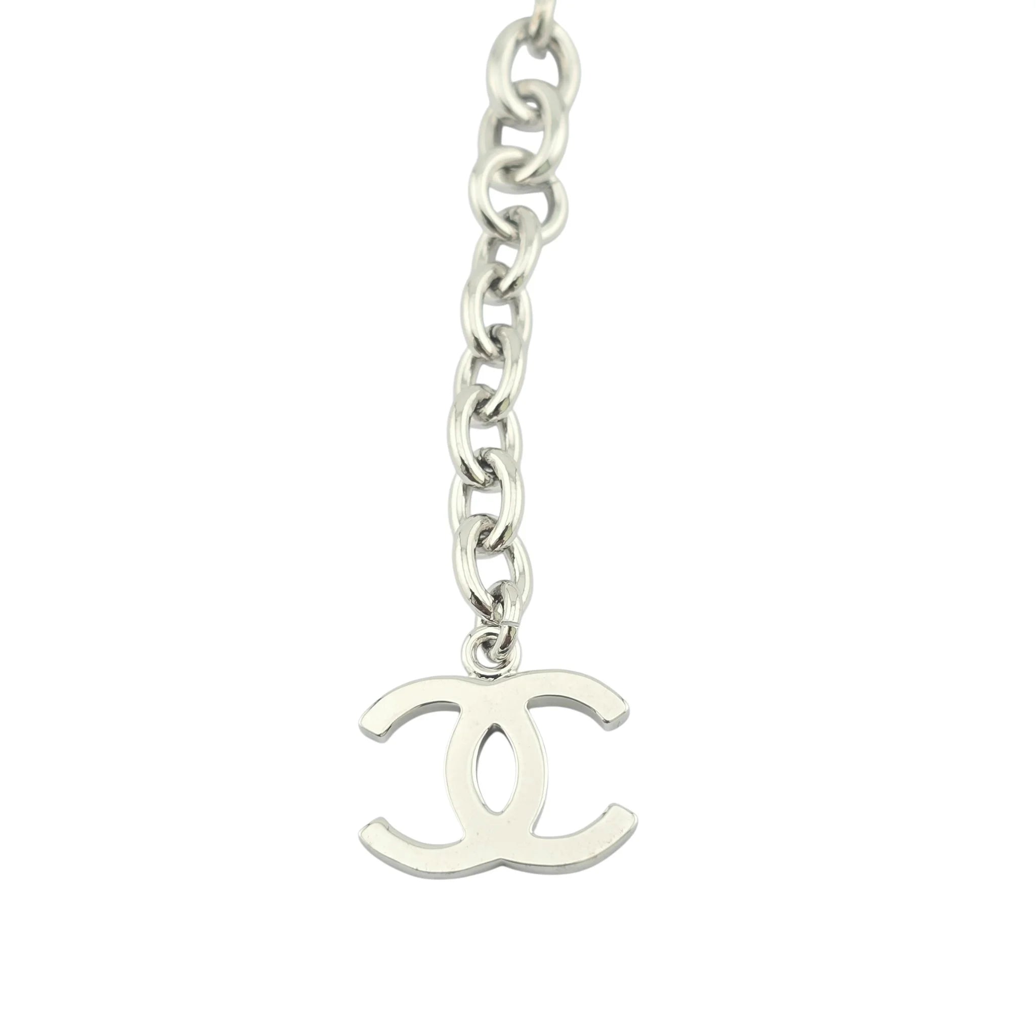 Chanel CC Silver Crystal Bracelet 2025 CHANEL