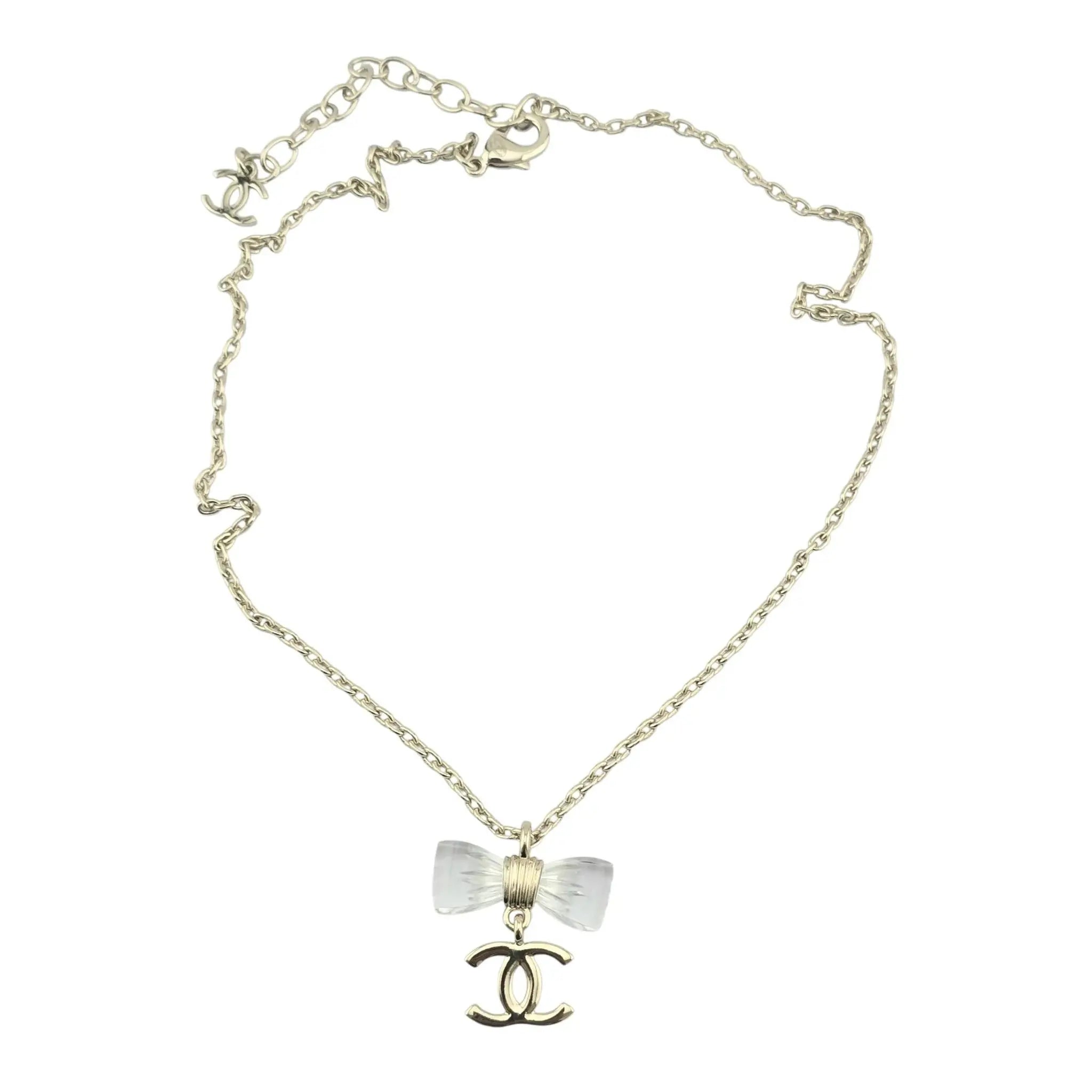 Chanel CC Transparent Bow Necklace SS25 CHANEL