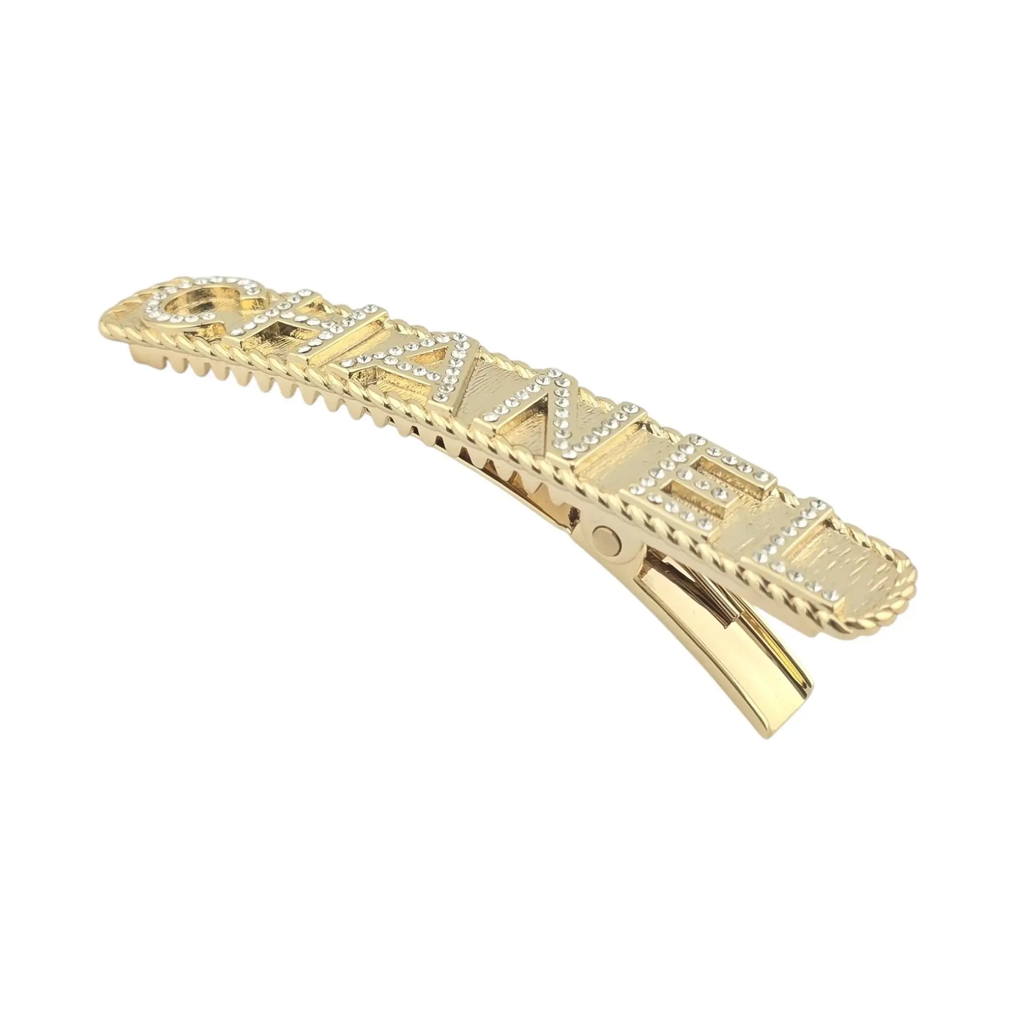 Chanel Strass Crystal Gold Hair Clip 2022 CHANEL