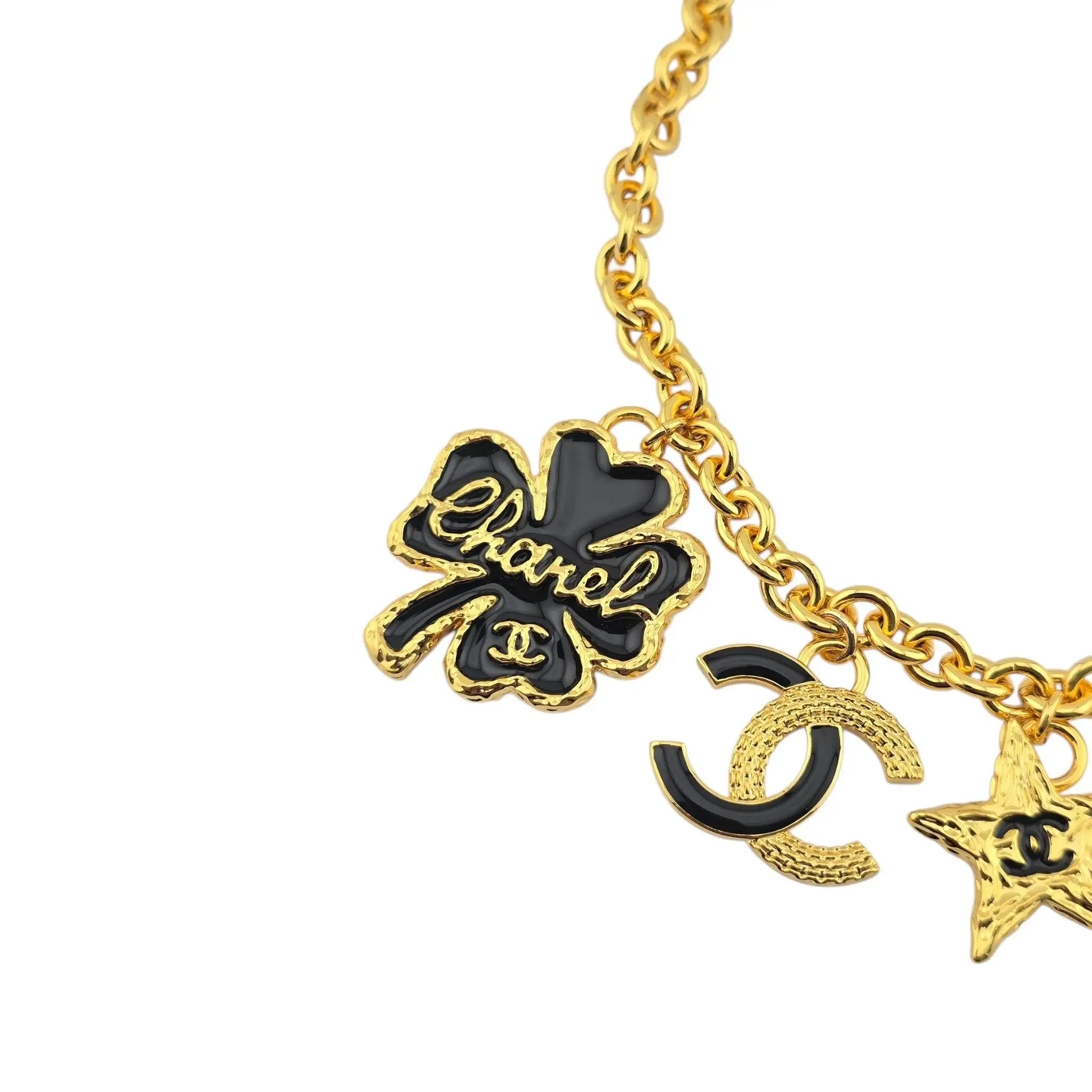 Chanel CC Enamel 'Coco Chanel' Charm Necklace B24 CHANEL