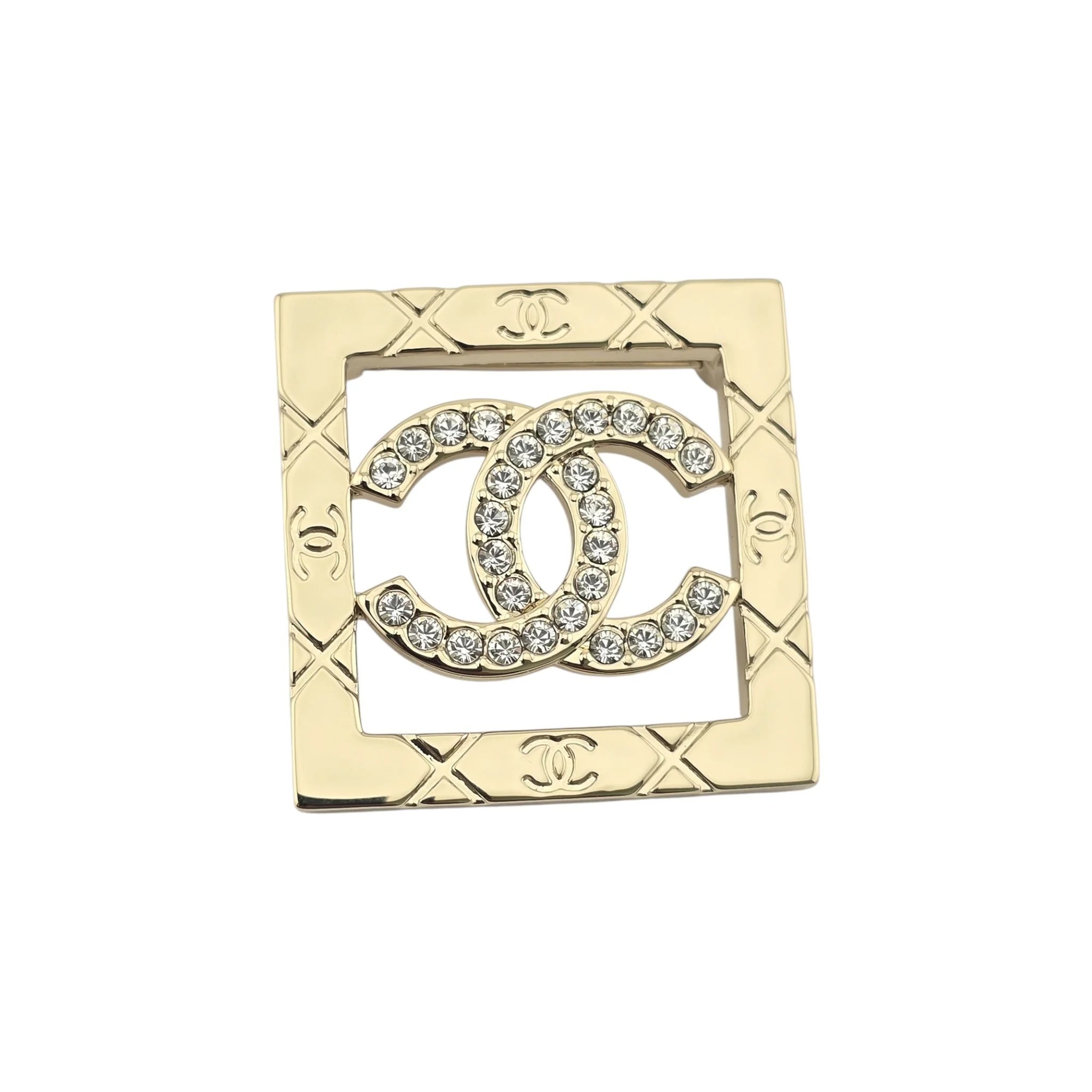 Chanel CC Square Crystal Brooch 2025 CHANEL
