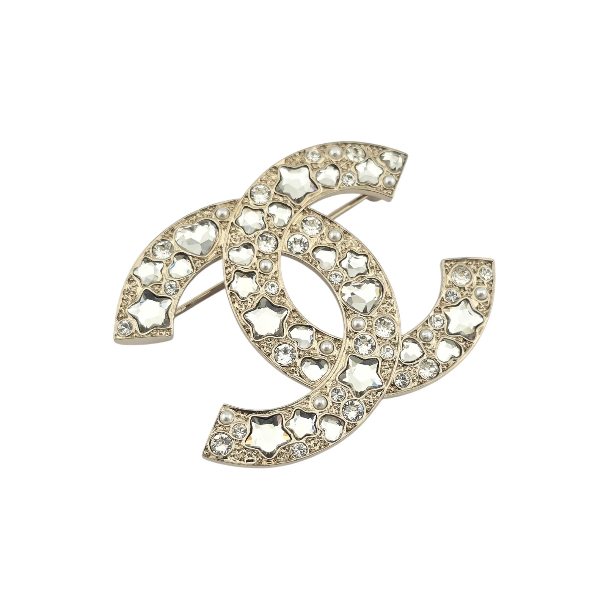 Chanel CC Gold Star Crystal Brooch 2025 CHANEL