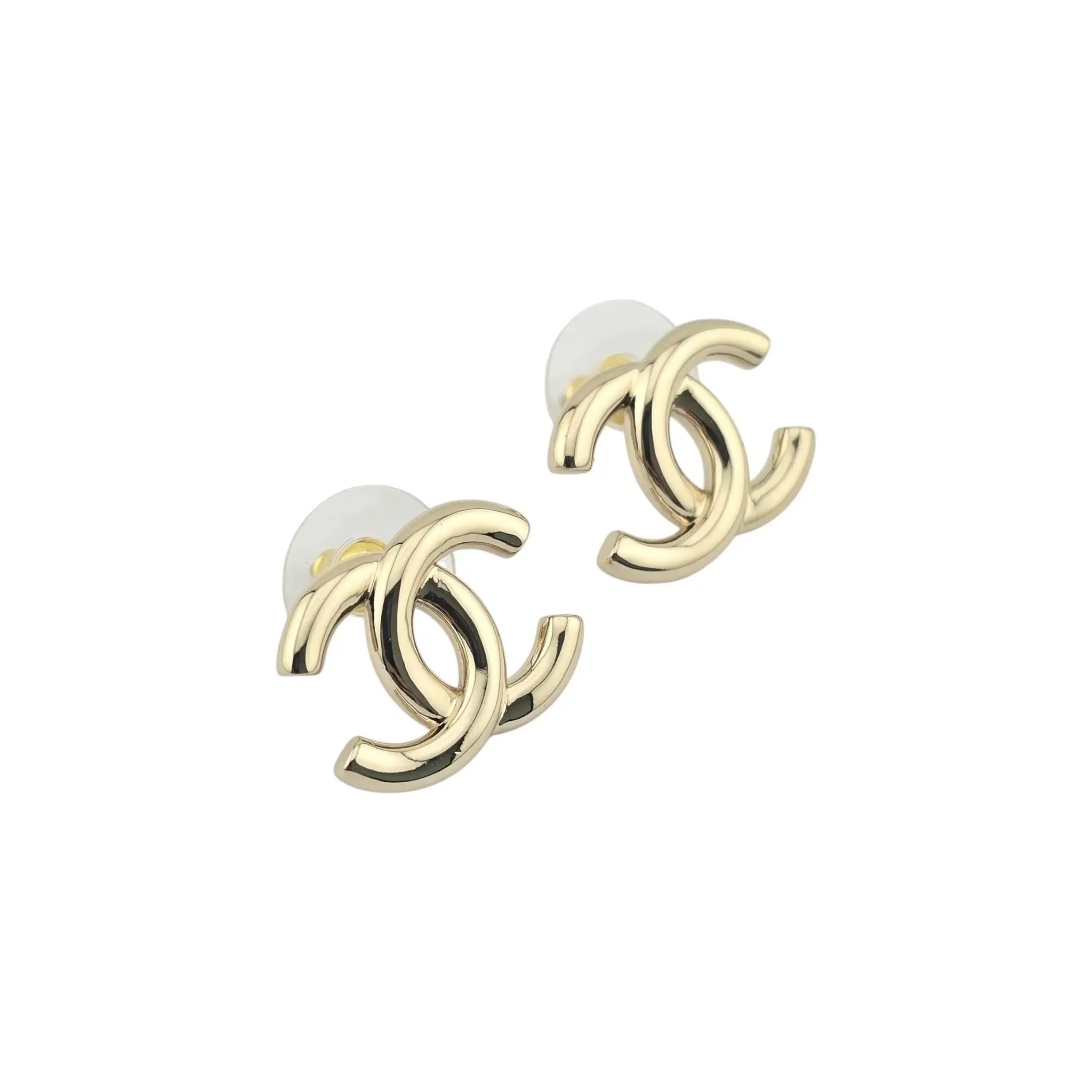 Chanel CC Gold Studs 2025 CHANEL