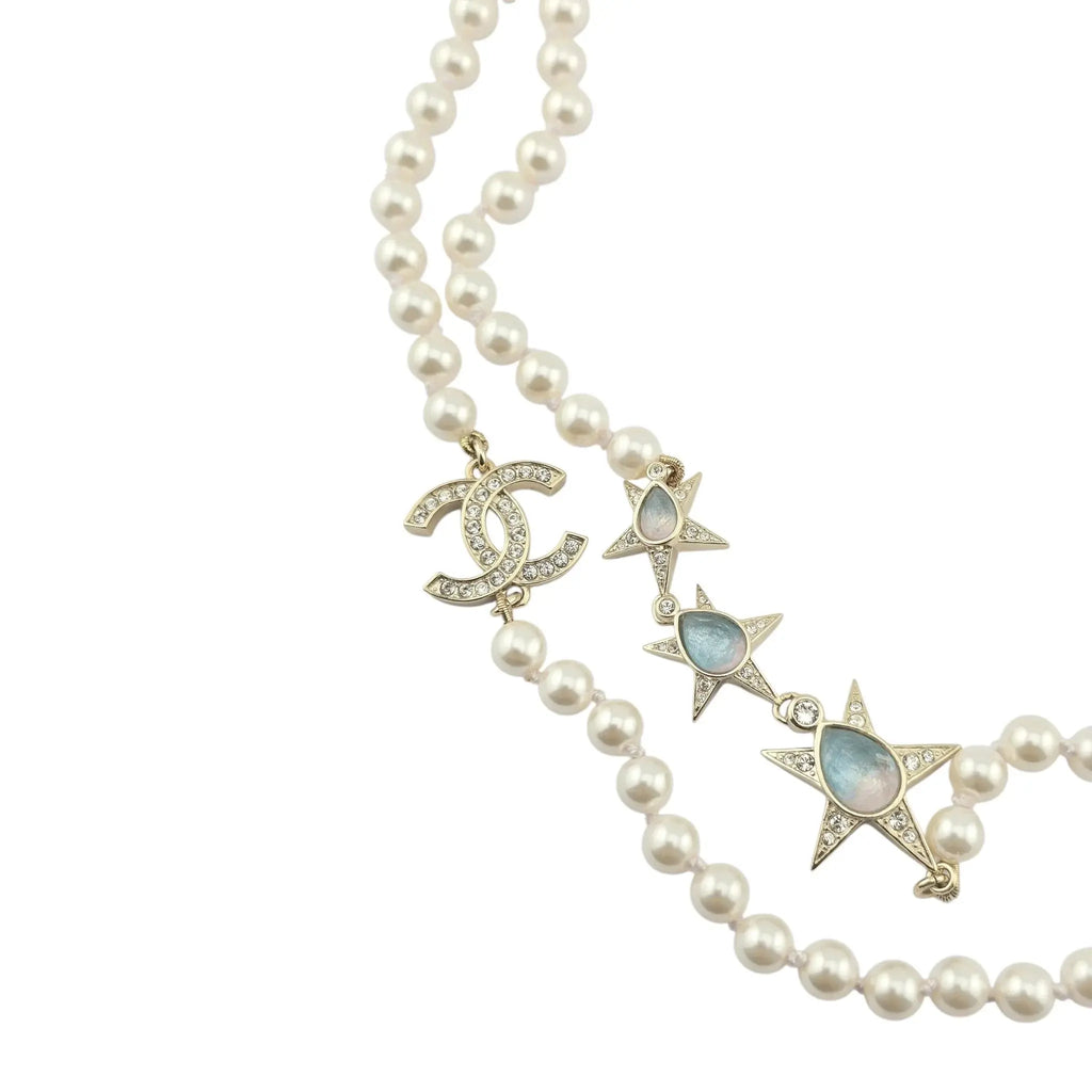 Chanel CC Long Faux Pearl Necklace 2023 CHANEL