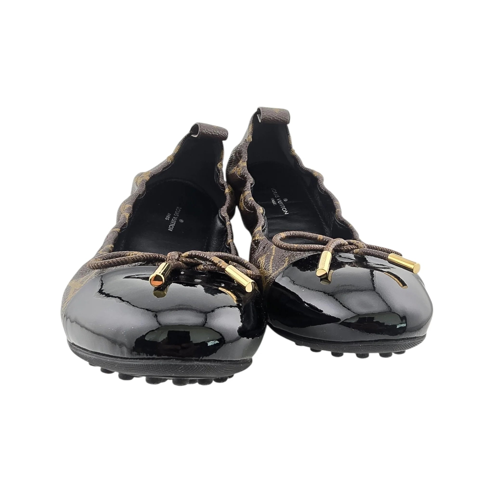 Louis Vuitton LV Brown Canvas Monogram Ballet Flats 39 LOUIS VUITTON