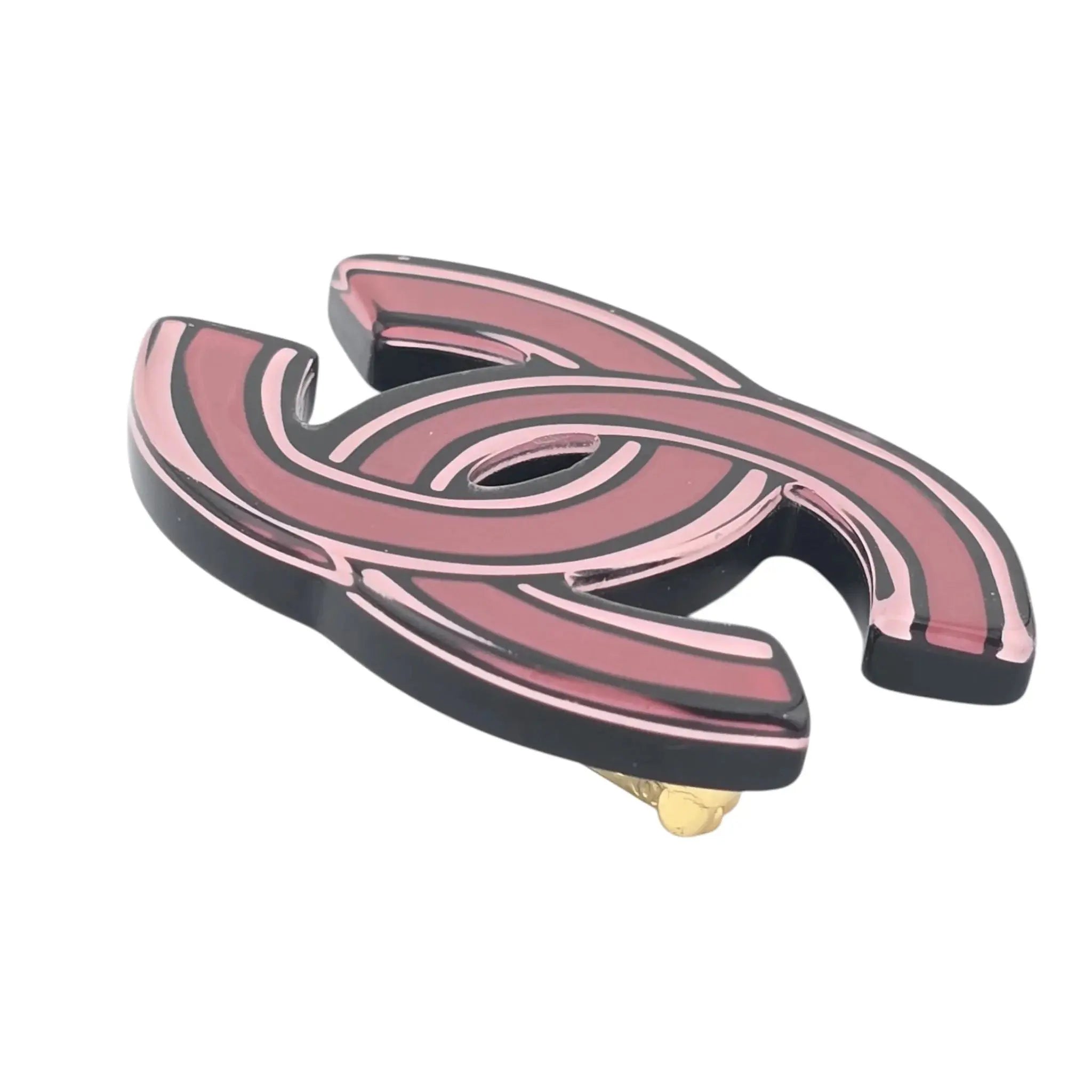 Chanel CC Resin Pink Brooch 2023 CHANEL