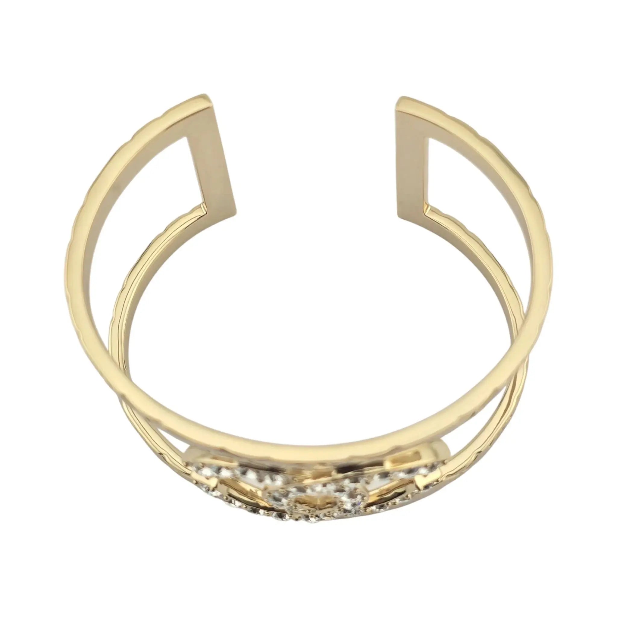 Chanel CC Cuff Bangle Gold 2025 CHANEL