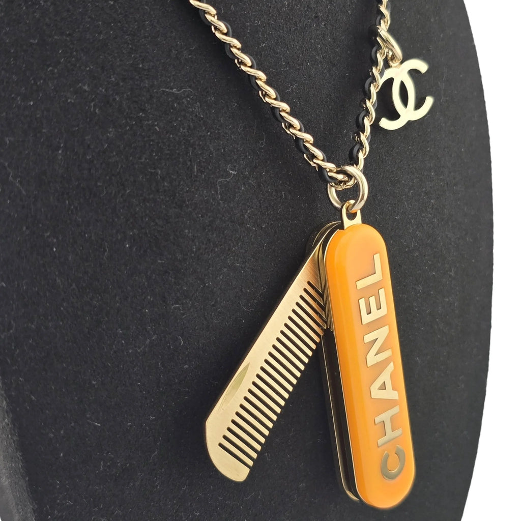 Chanel Yellow Gold Comb Necklace 22-23FW CHANEL
