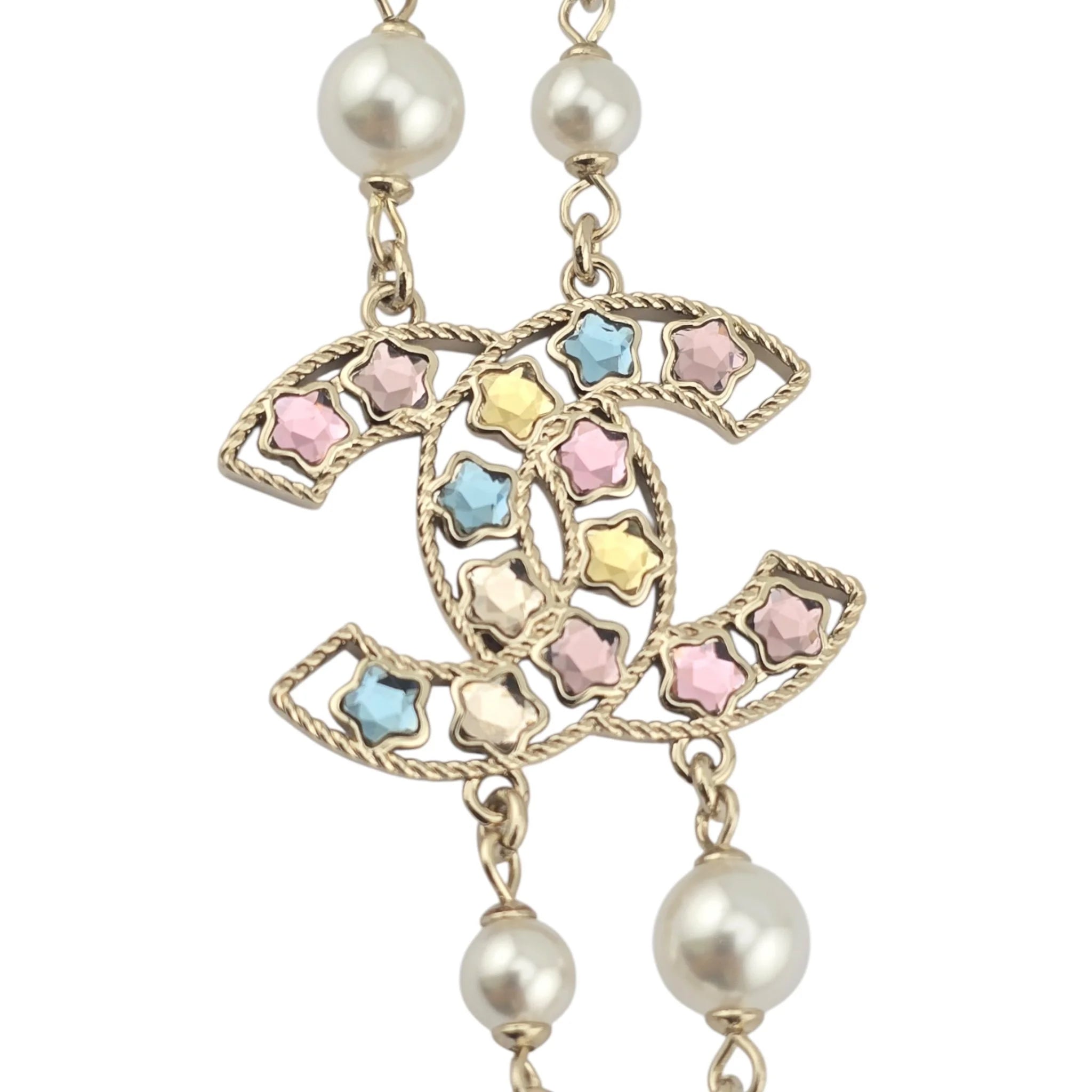 Chanel CC Multicoloured Faux Pearl Necklace 2025 CHANEL