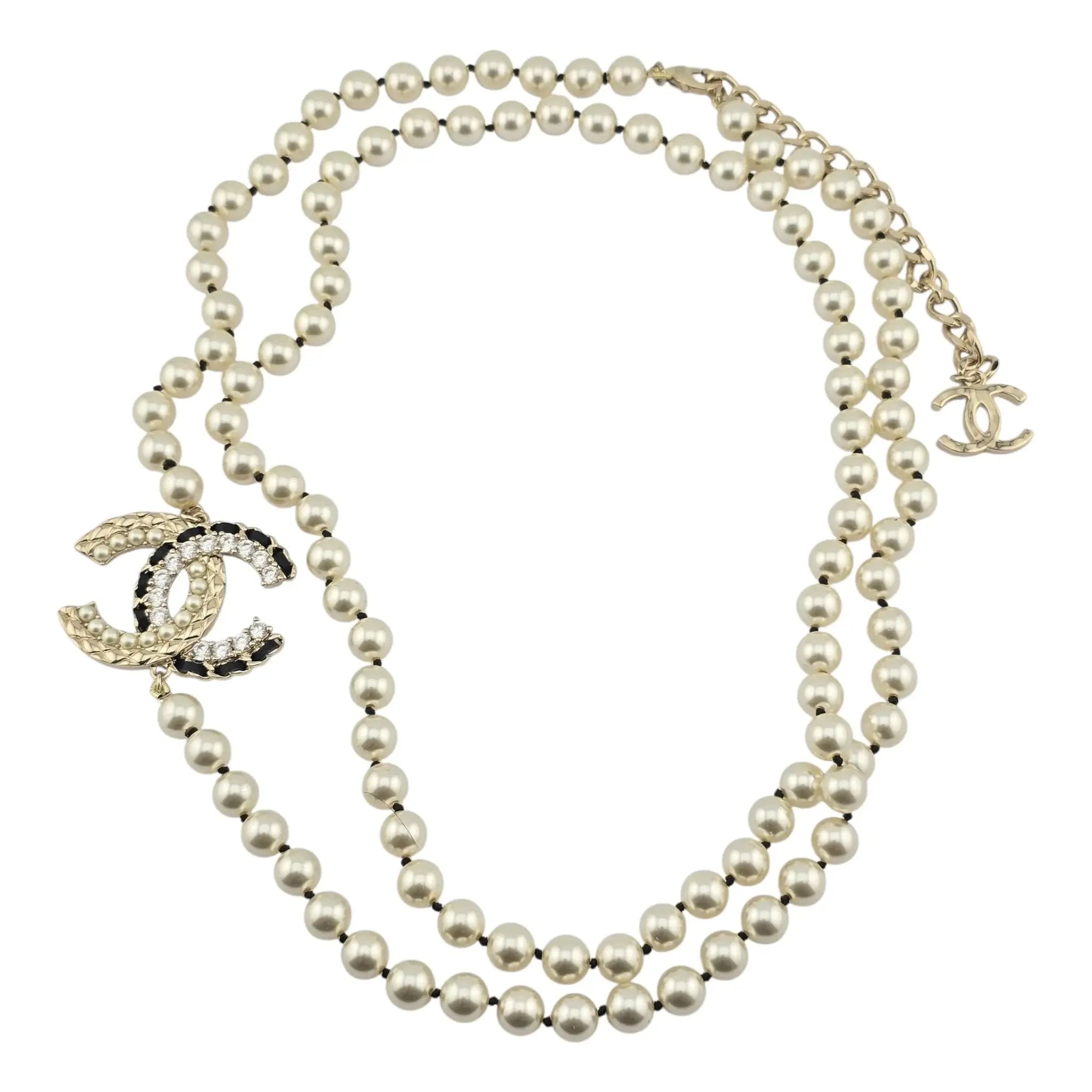 Chanel CC Long Faux Pearl Necklace 2022 CHANEL