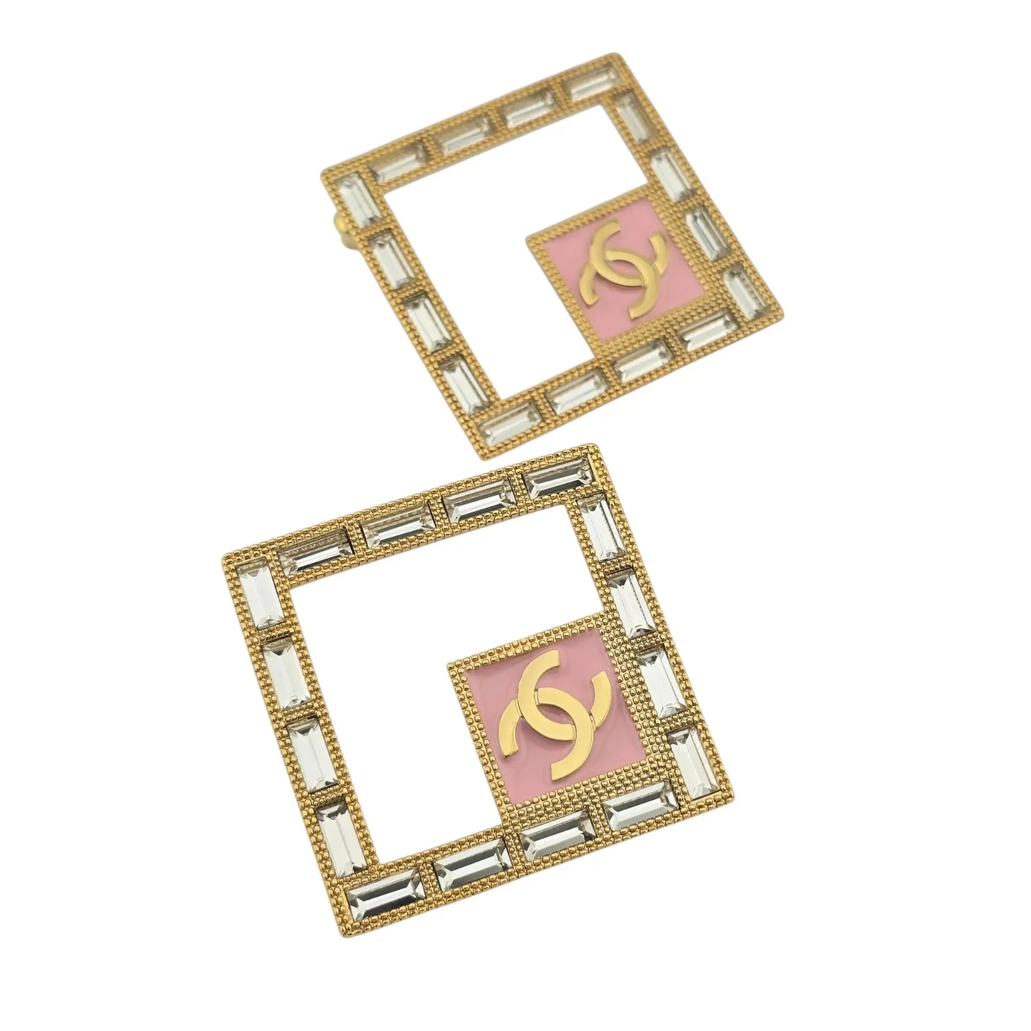 Chanel CC SS24 Crystal Square Earrings 2024 CHANEL