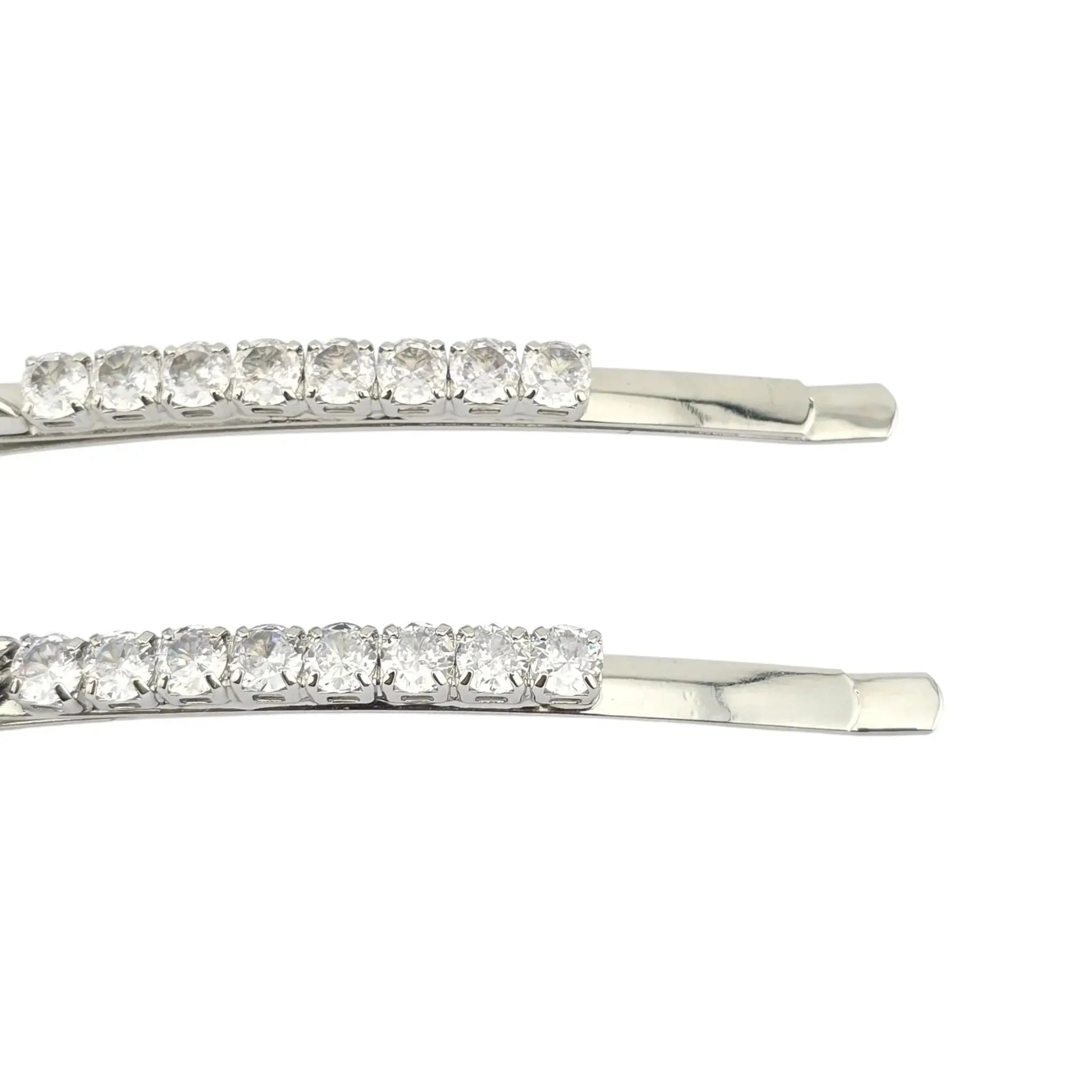 Prada Crystal Embellished Silver Hair Clip PRADA