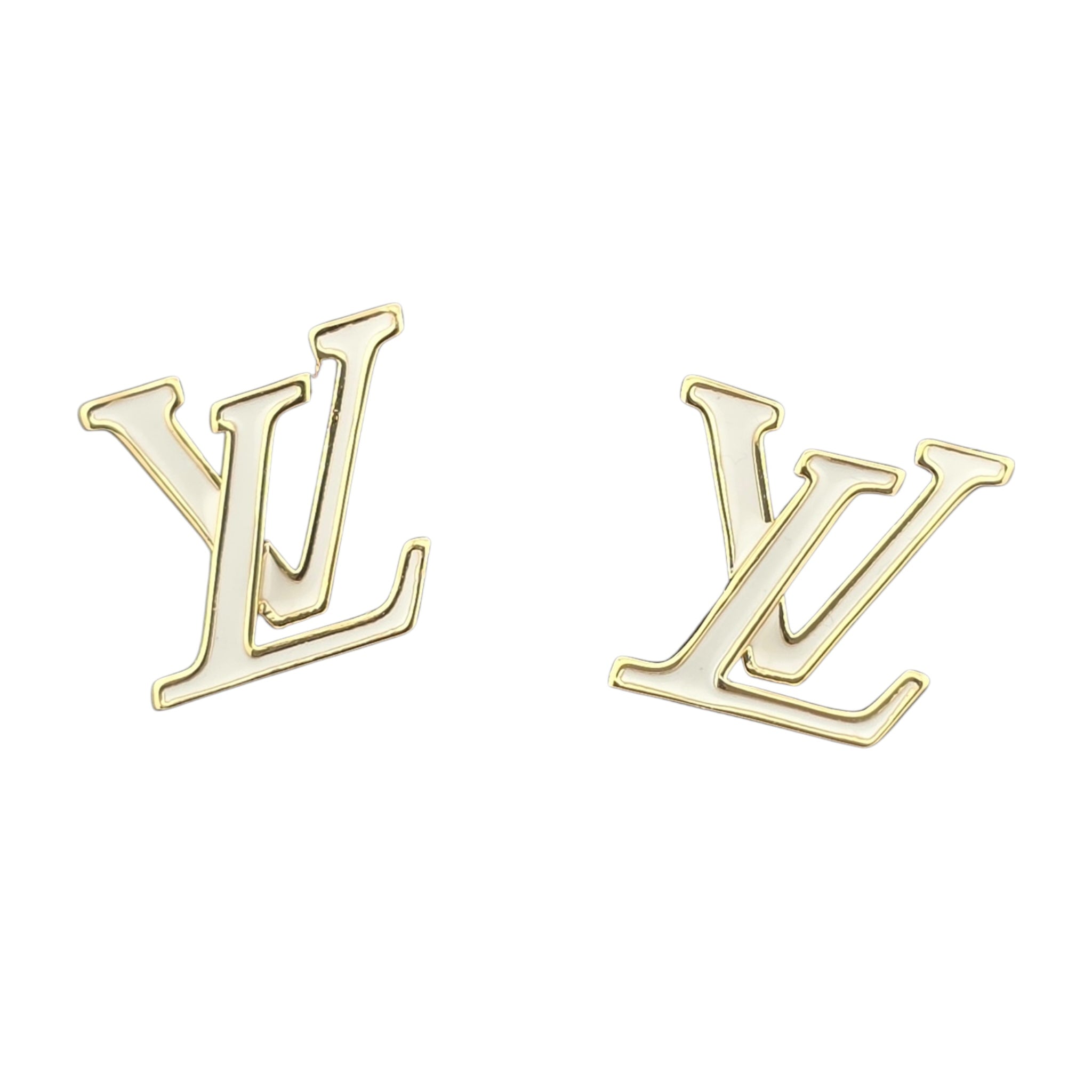 Louis Vuitton LV Iconic White Enamel Earrings LOUIS VUITTON