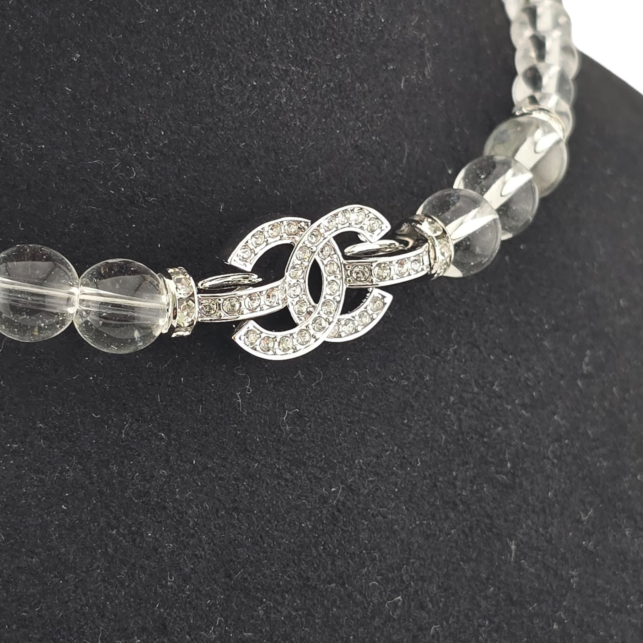 Chanel CC Transparent Pearl Choker Necklace 2025 CHANEL