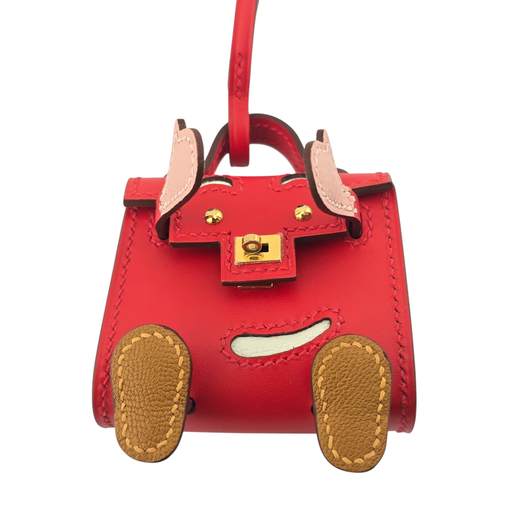 Hermes Quelle Idole Kelly Doll Bag Charm Sanguine