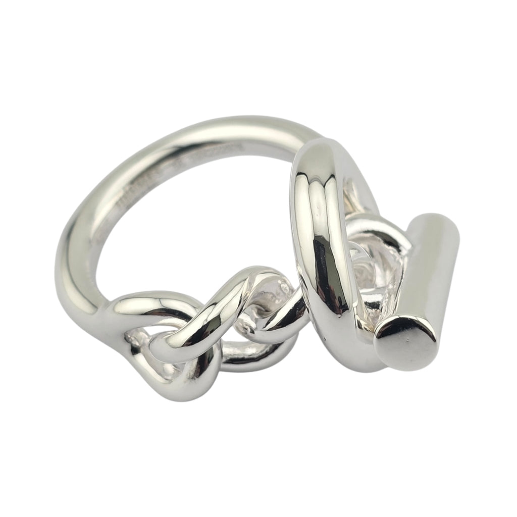 Hermes Croisette Sterling Silver Ring HERMES
