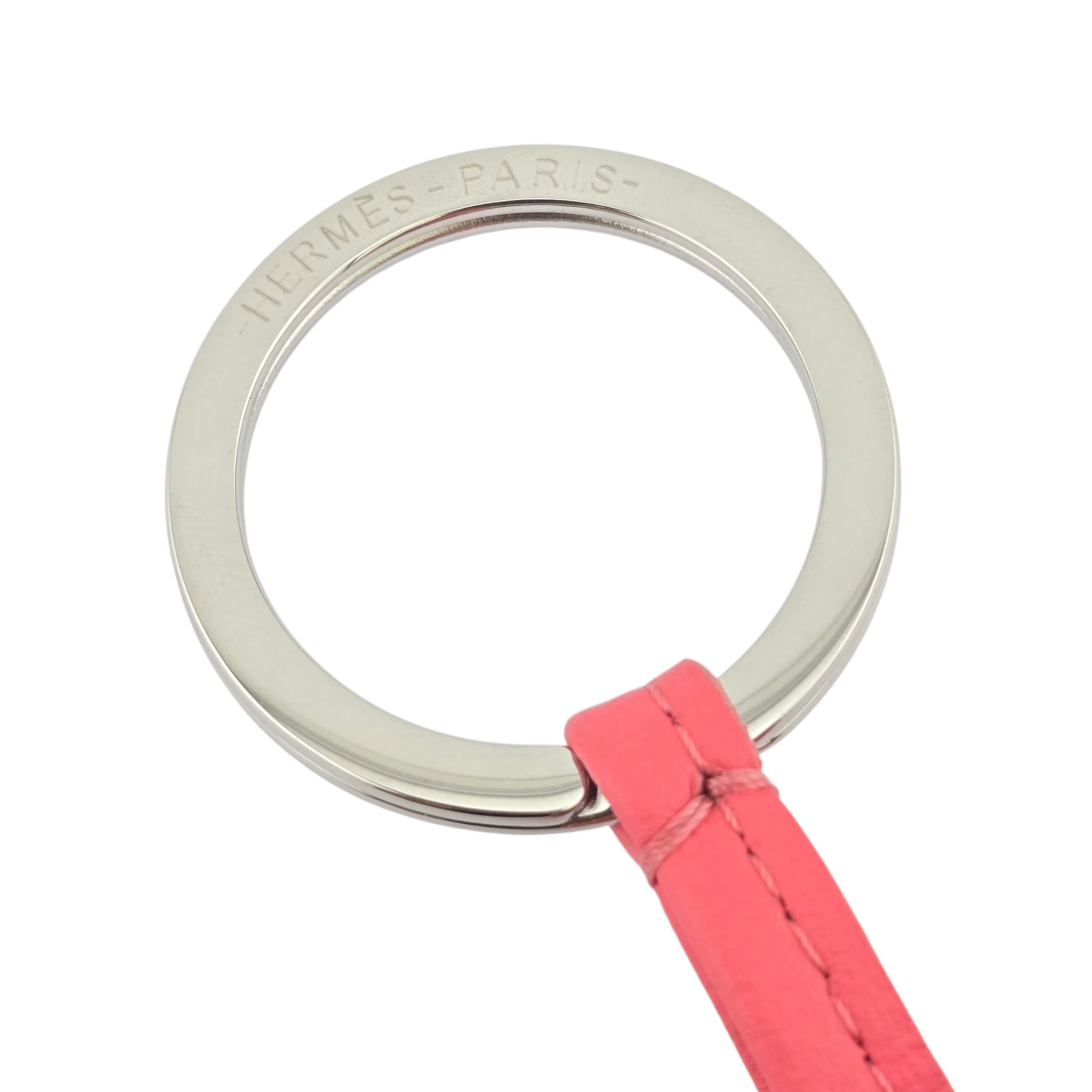 Hermes Carmen Key Ring Rose Azalee HERMES