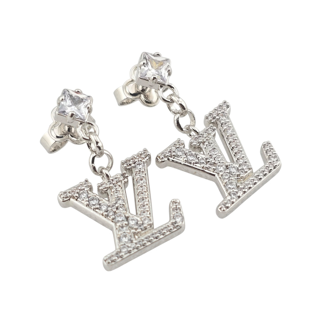 Louis Vuitton Lady LV Silver Earrings