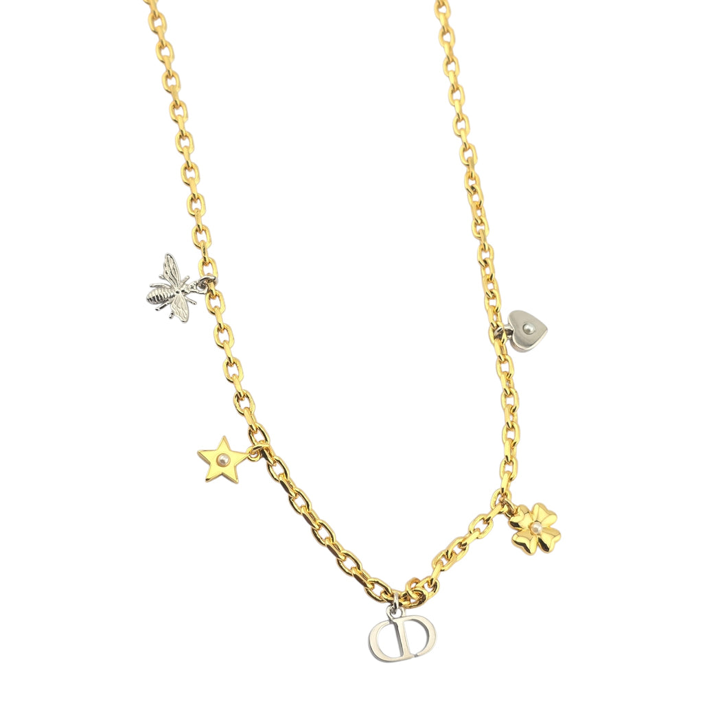 Christian Dior Petit CD Lucky Charms Necklace