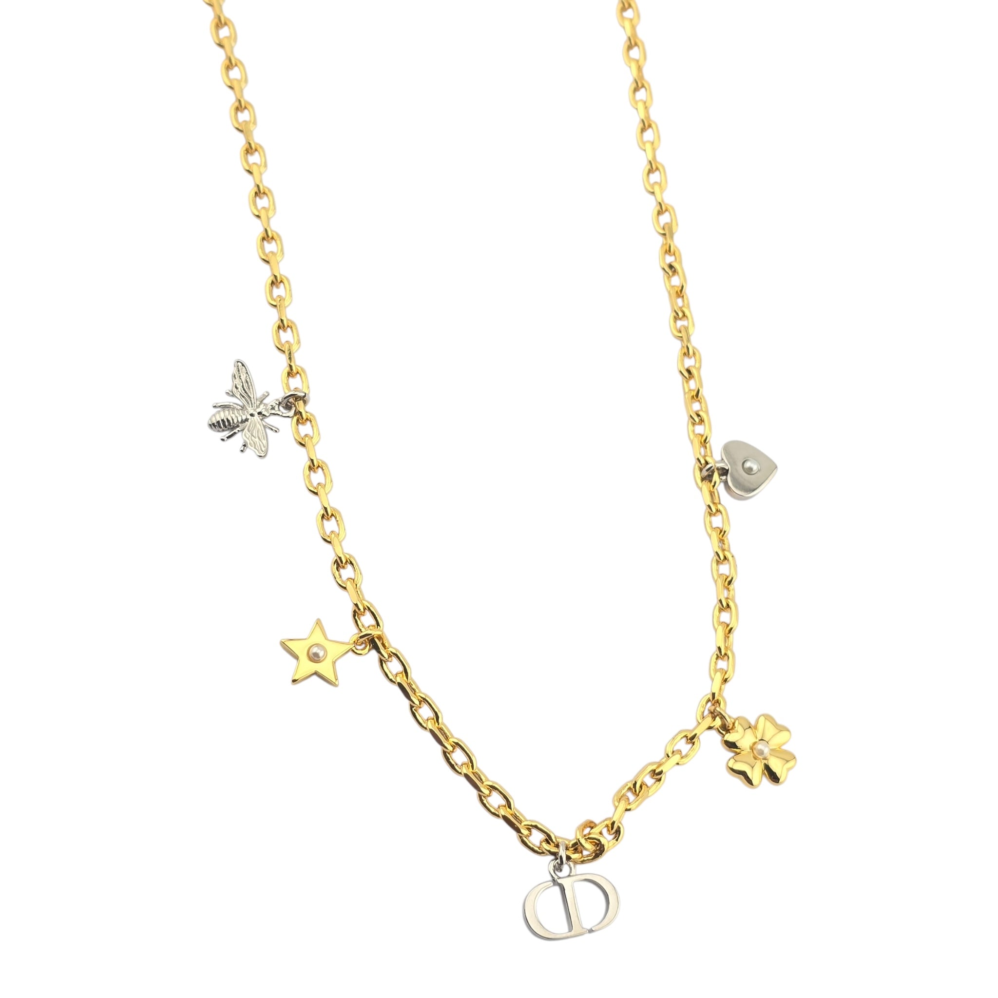 Christian Dior Petit CD Lucky Charms Necklace