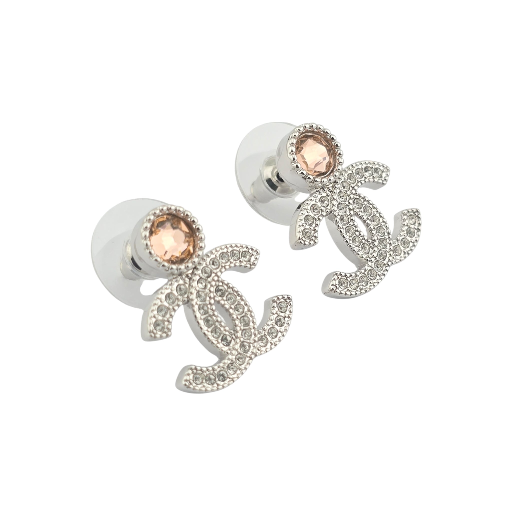 Chanel CC Crystal Stud Earrings 2025