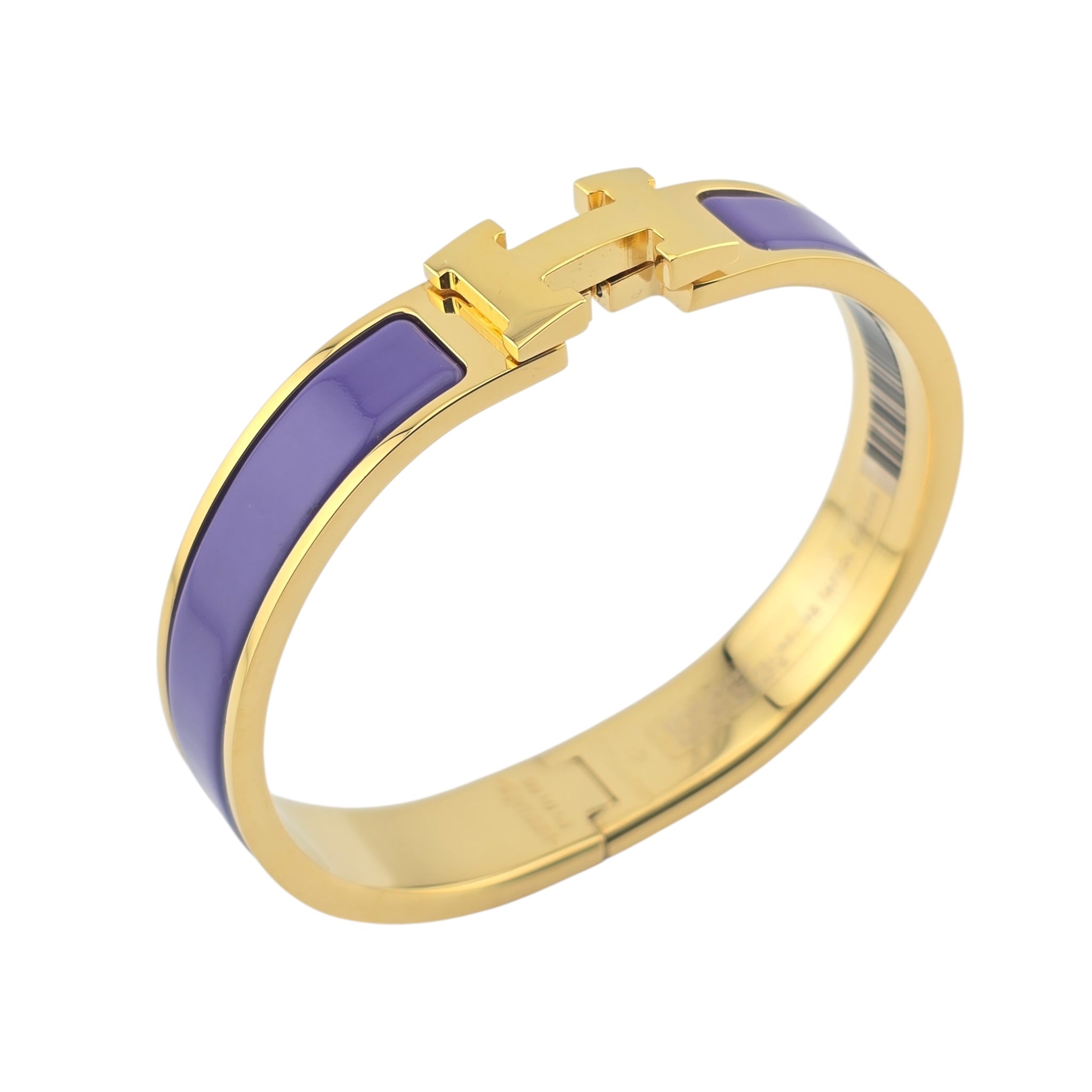 Hermes Clic H Bracelet Purple Gold GM