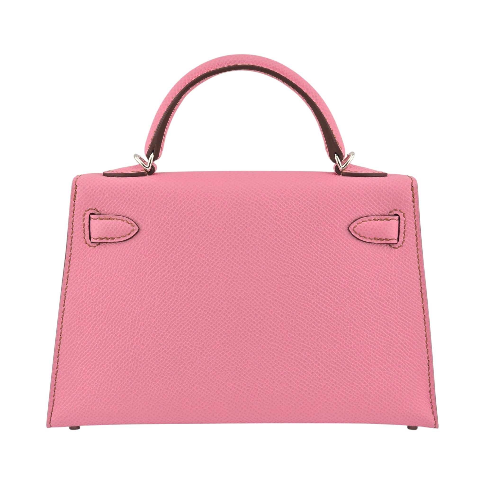 Hermes Mini Kelly II Epsom 5P Bubblegum Pink Palladium Hardware Bag