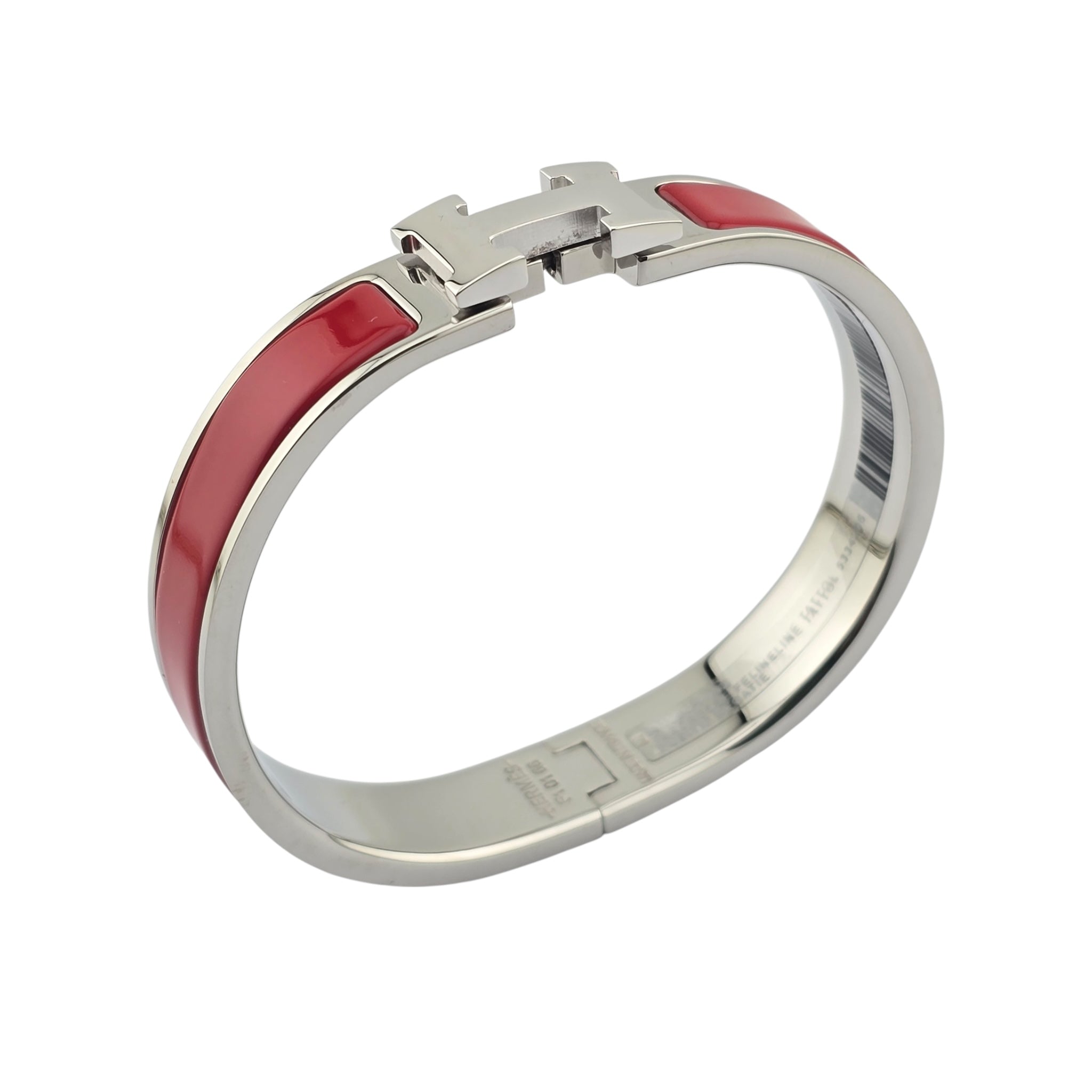 Hermes Clic H Bracelet Red Palladium GM
