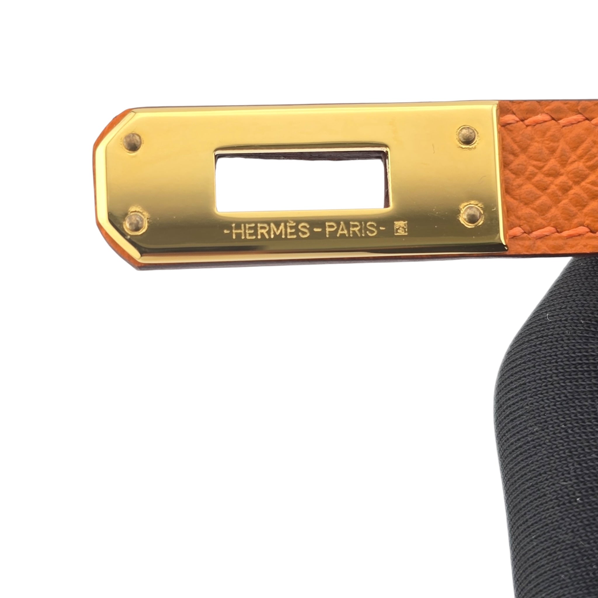 Hermes Mini Kelly II Epsom Orange Gold Hardware Bag