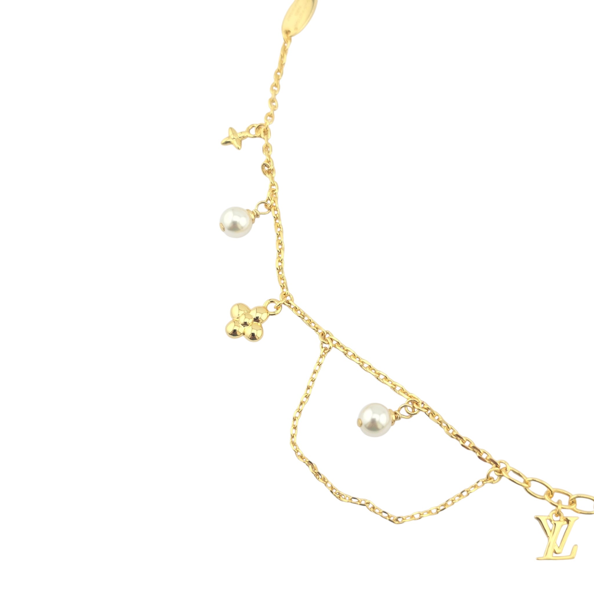 Louis Vuitton LV Blooming Pearls Gold Necklace