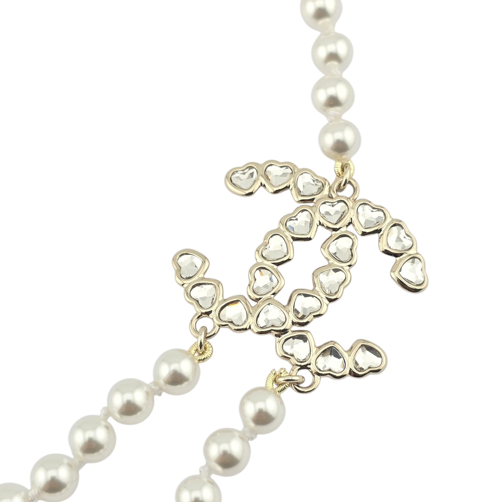 Chanel CC Double Row Faux Pearl Necklace 2025