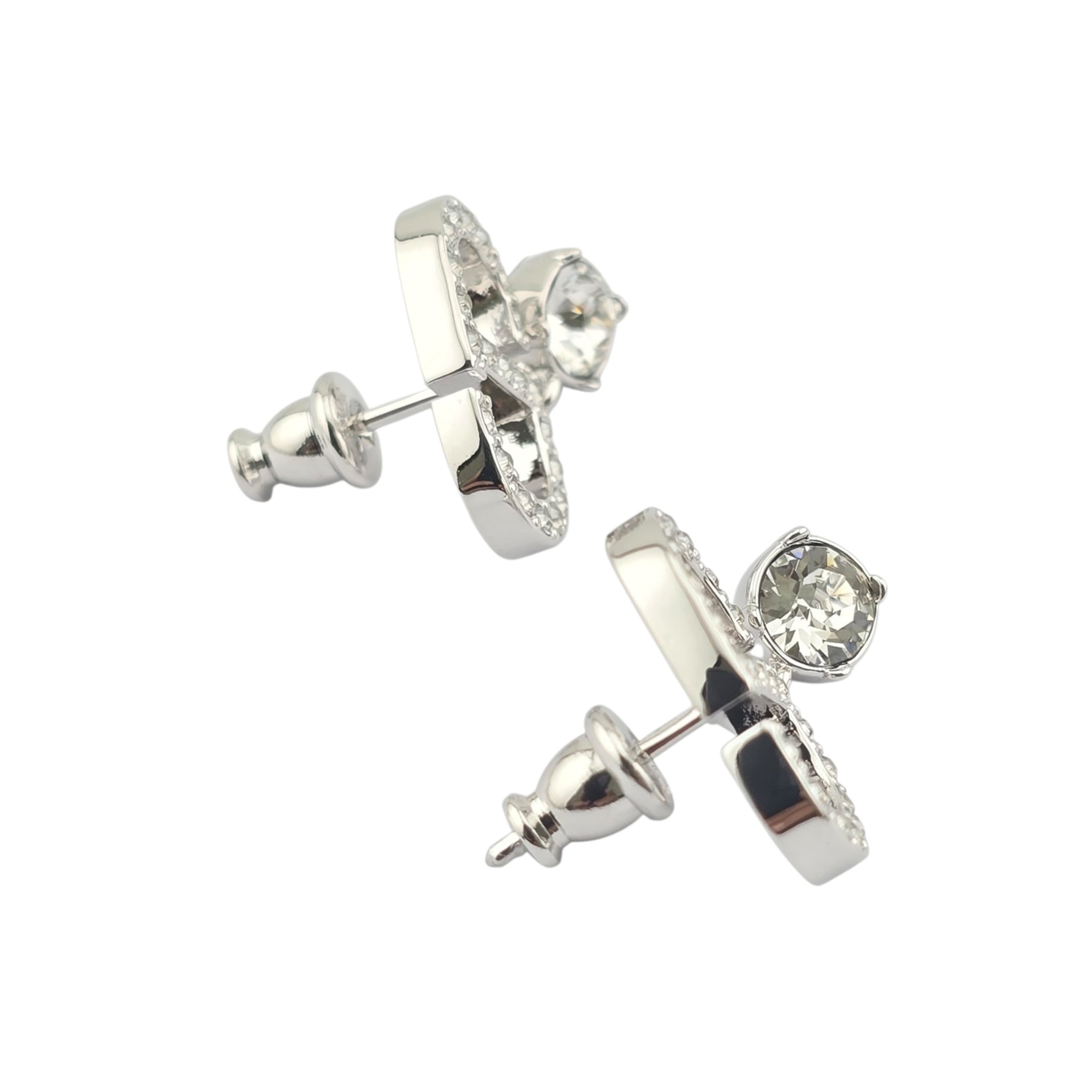 Christian Dior Petit CD Silver Crystal Earrings