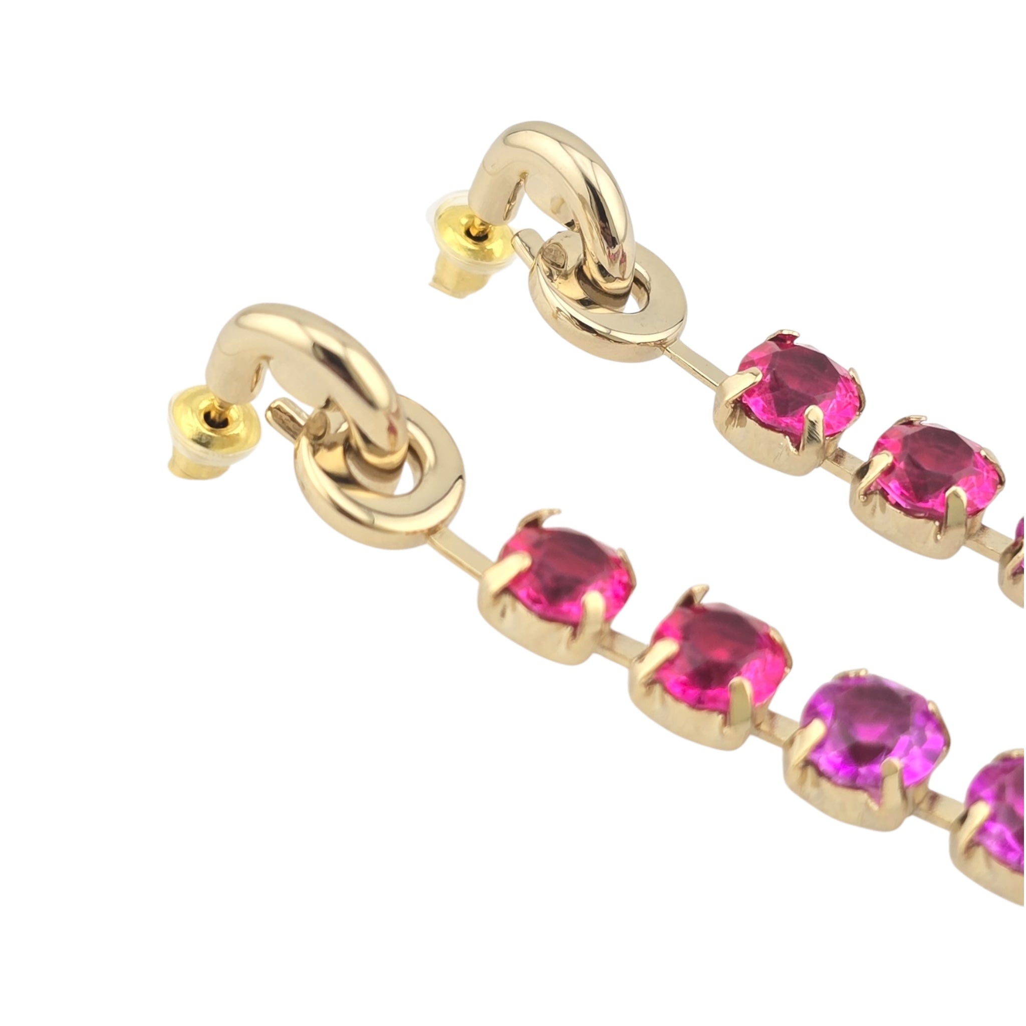 Chanel CC Rainbow Crystal Earrings A24