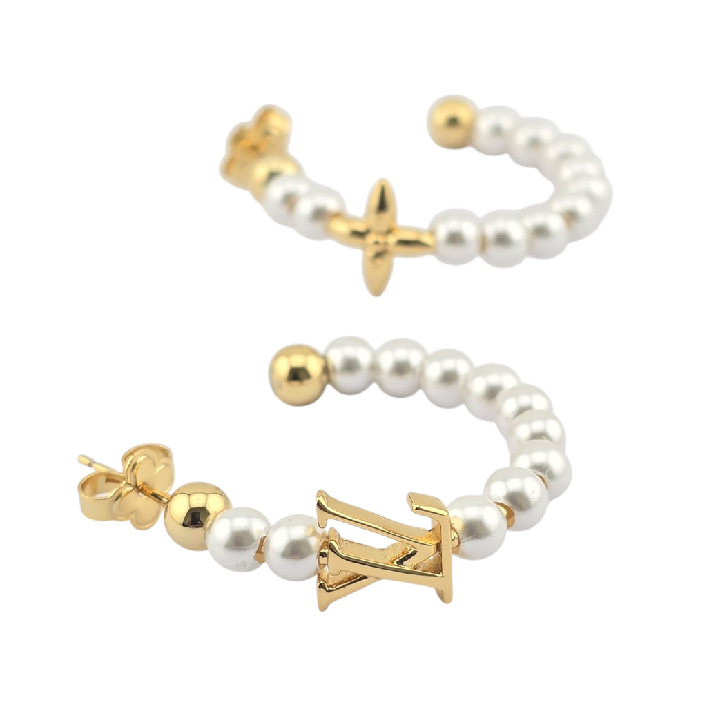 Louis Vuitton My LV Pearl Hoop Earrings