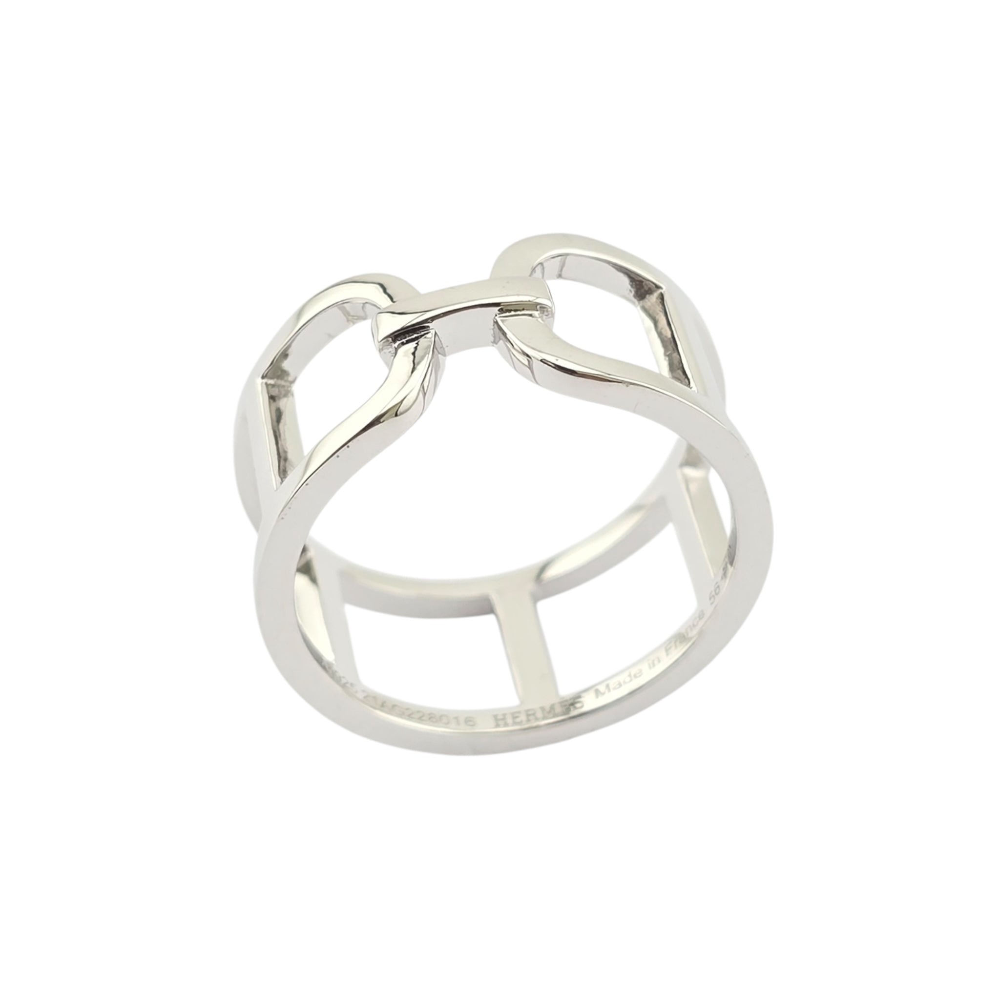 Hermes Ever Chaine d'ancre Silver Ring