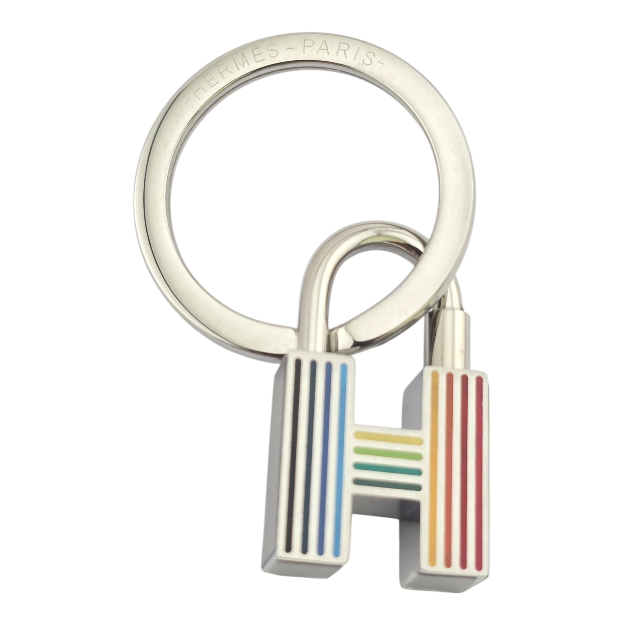 Hermes Cadenas Quizz Rainbow Key Ring HERMES