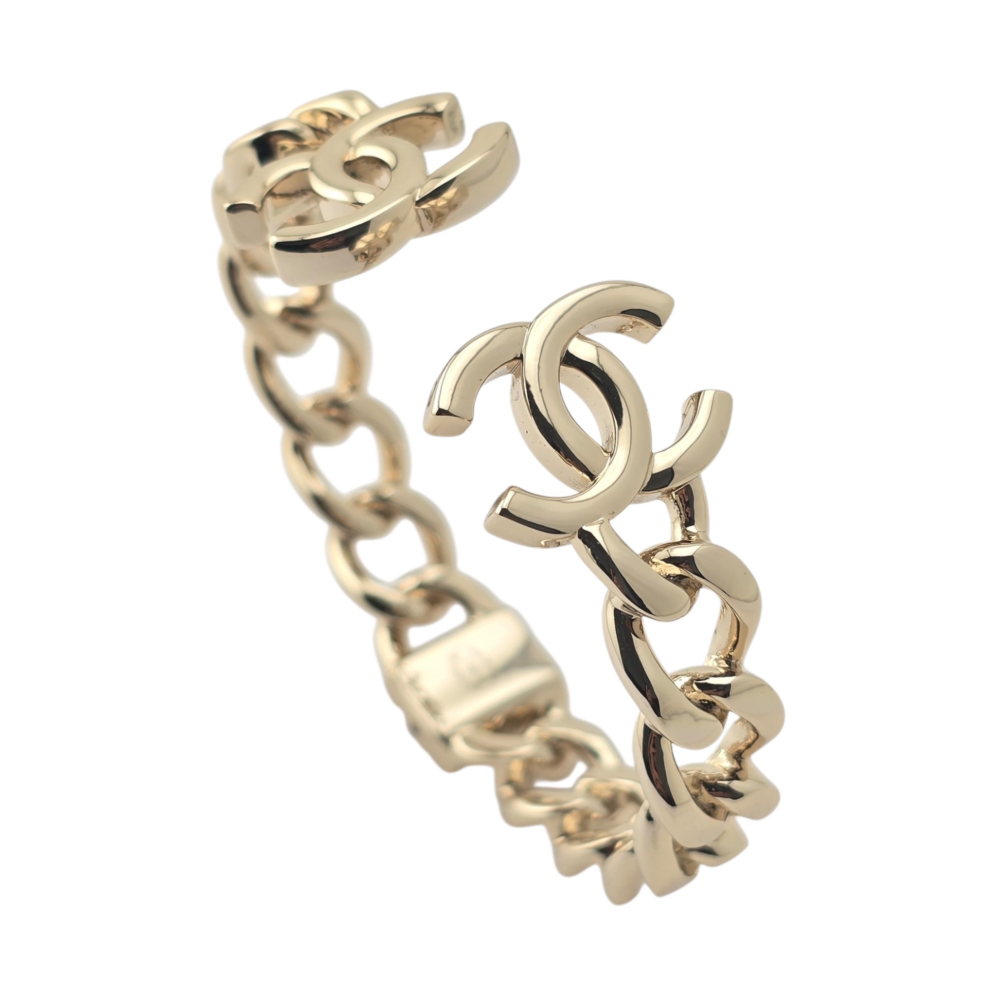 Chanel CC Metal Chain Link Gold Bracelet 2022 CHANEL