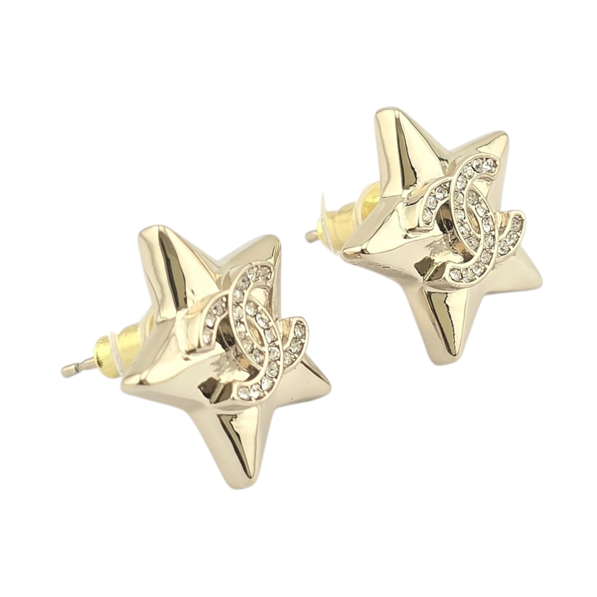 Chanel CC Gold Star Stud Earrings 2025 CHANEL