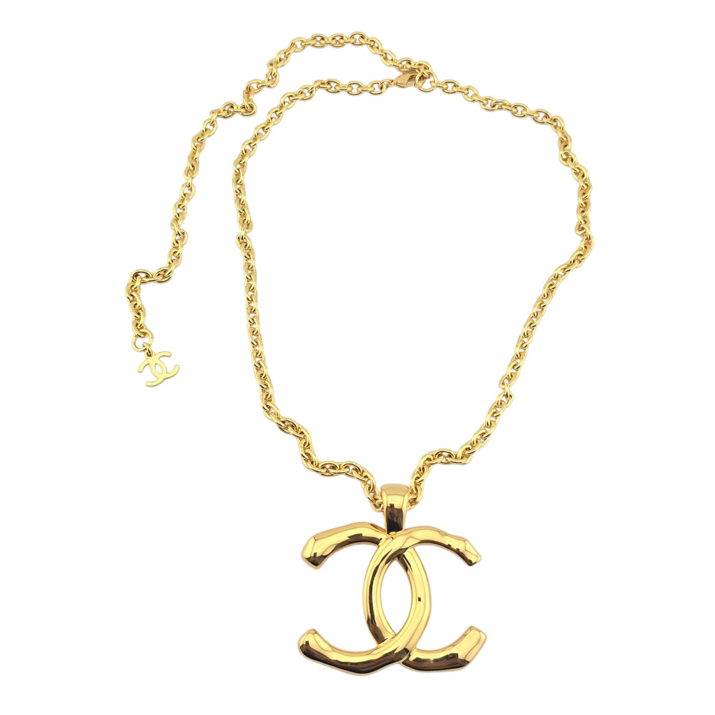 Chanel CC Gold Large Pendant Necklace 2023 CHANEL