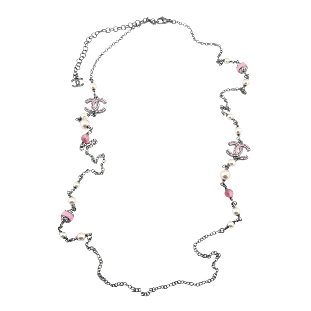 Chanel CC Ruthenium Pink Long Necklace 2025 CHANEL
