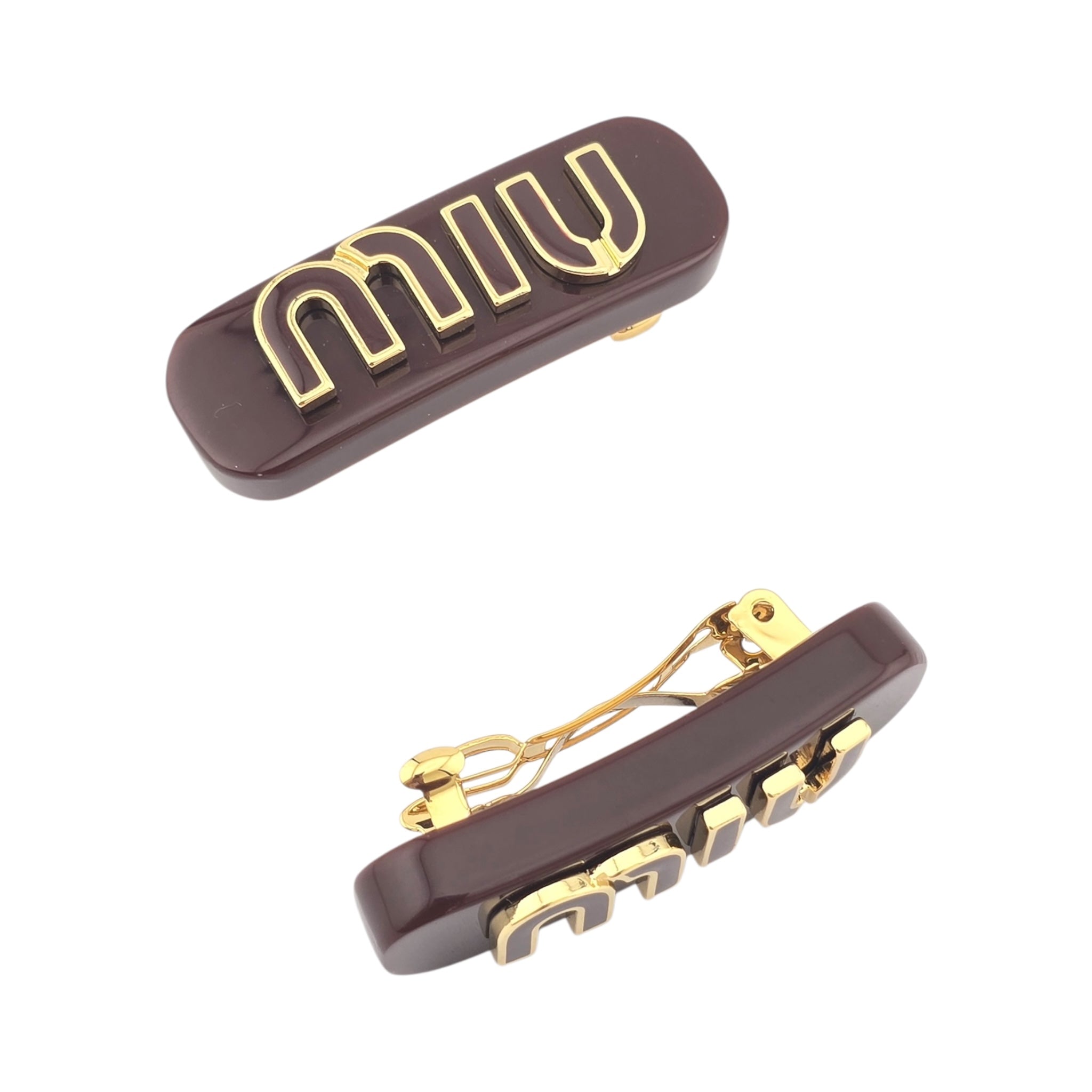 Miu Miu Plexiglas Metal Hair Clips MIU MIU